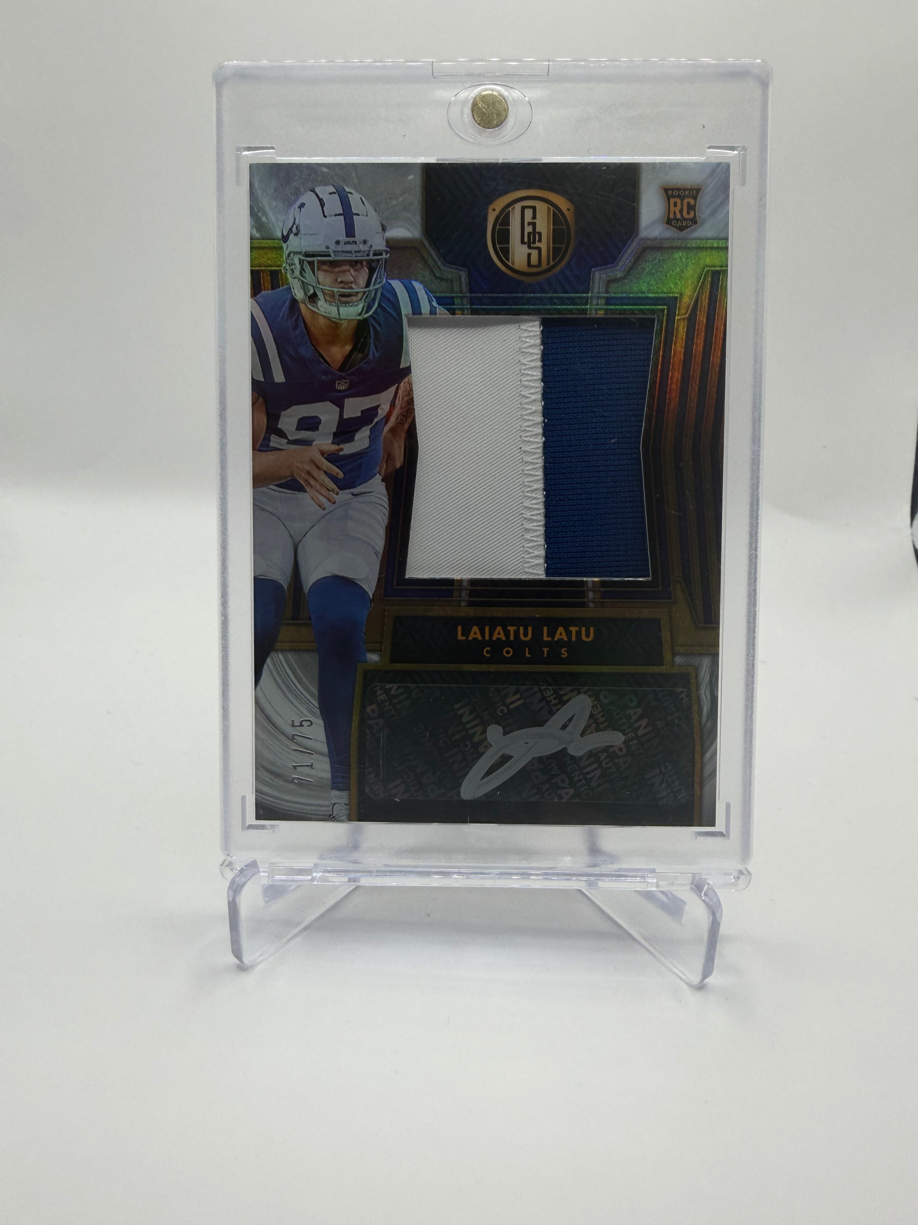 2024 Panini Gold Standard Football Laiatu Latu Rookie Jersey Autographs RPA #246 /75