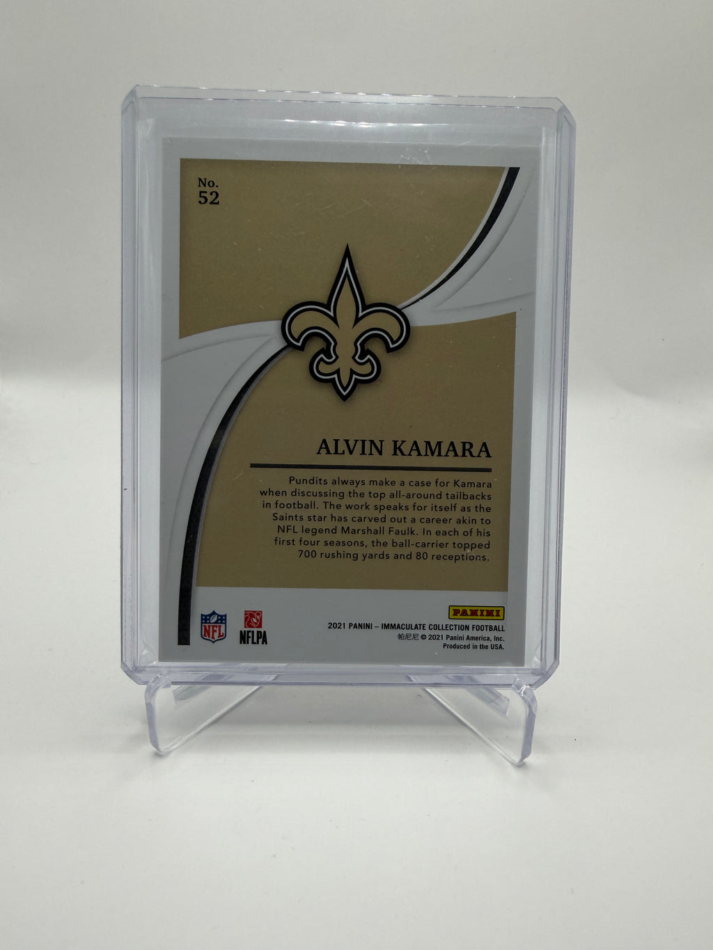 2021 Panini Immaculate Collection Football Alvin Kamara Green Parallel #52 /23