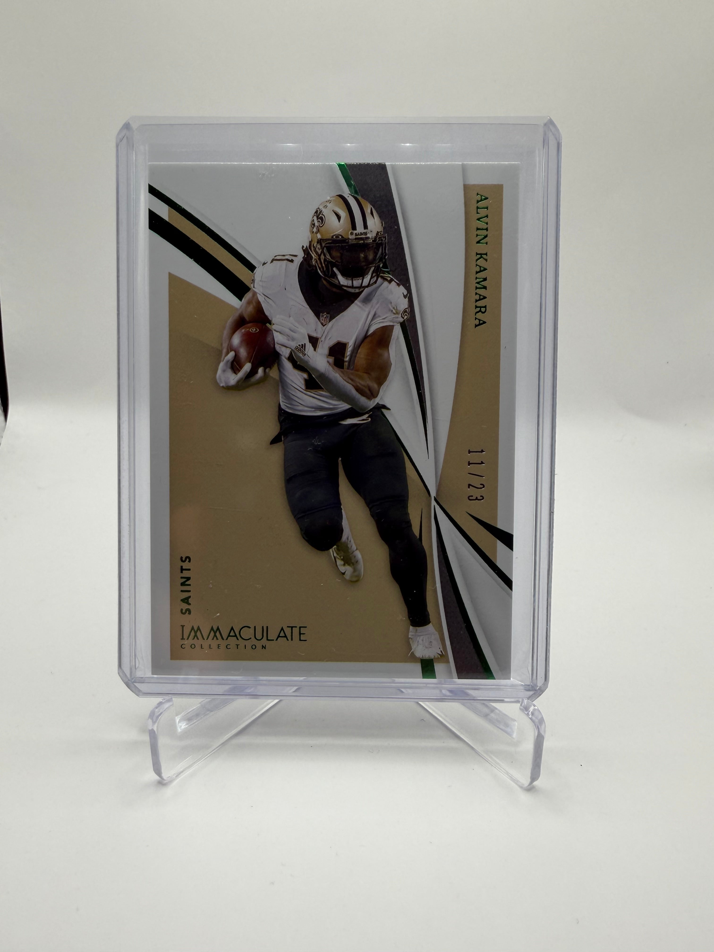 2021 Panini Immaculate Collection Football Alvin Kamara Green Parallel #52 /23