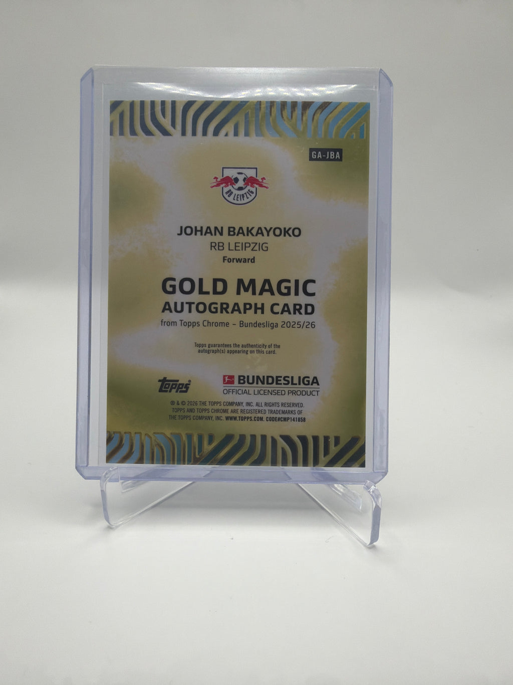 2025/26 Topps Chrome Bundesliga Gold Magic Autograph Johan Bakayoko #GA-JBA Auto /50