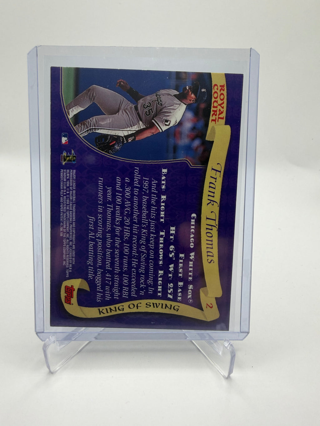 1998 Stadium Club Royal Court Frank Thomas Insert