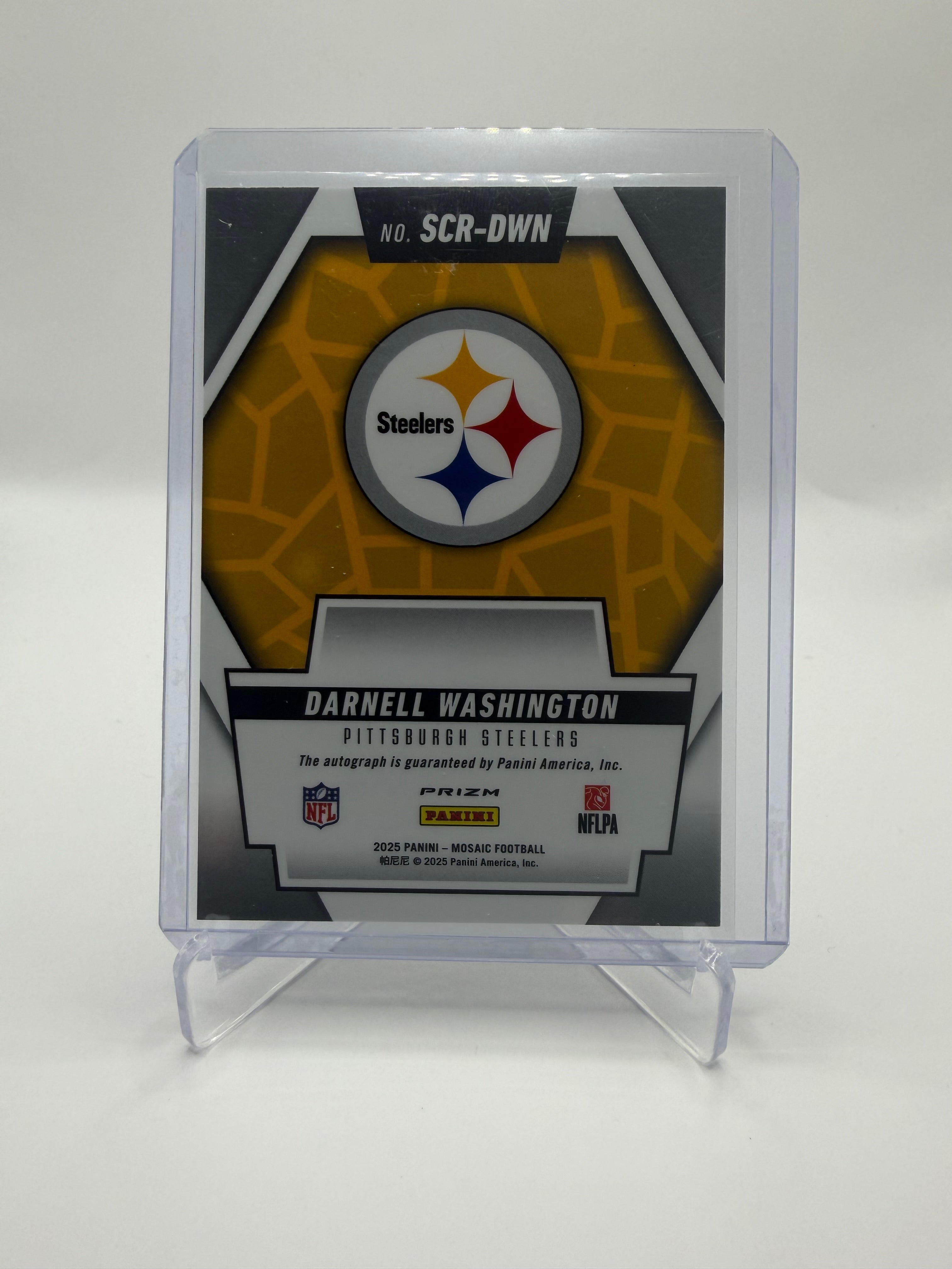 2025 Panini Mosaic Football Scripts Mosaic Prizm Autograph Darnell Washington #SCR-DWN