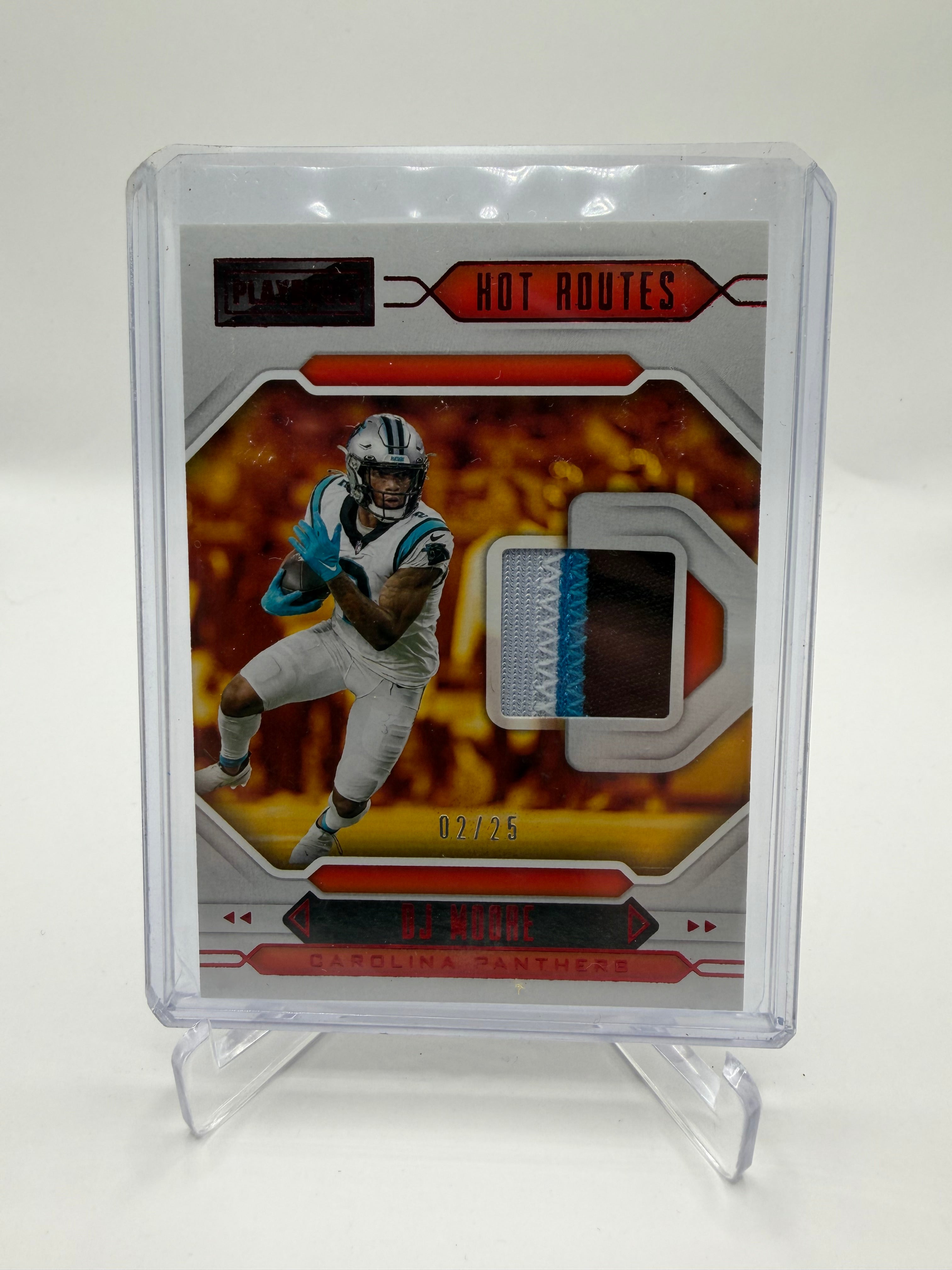 2021 Panini Playbook Football Hot Routes D.J. Moore Prime Patch /25