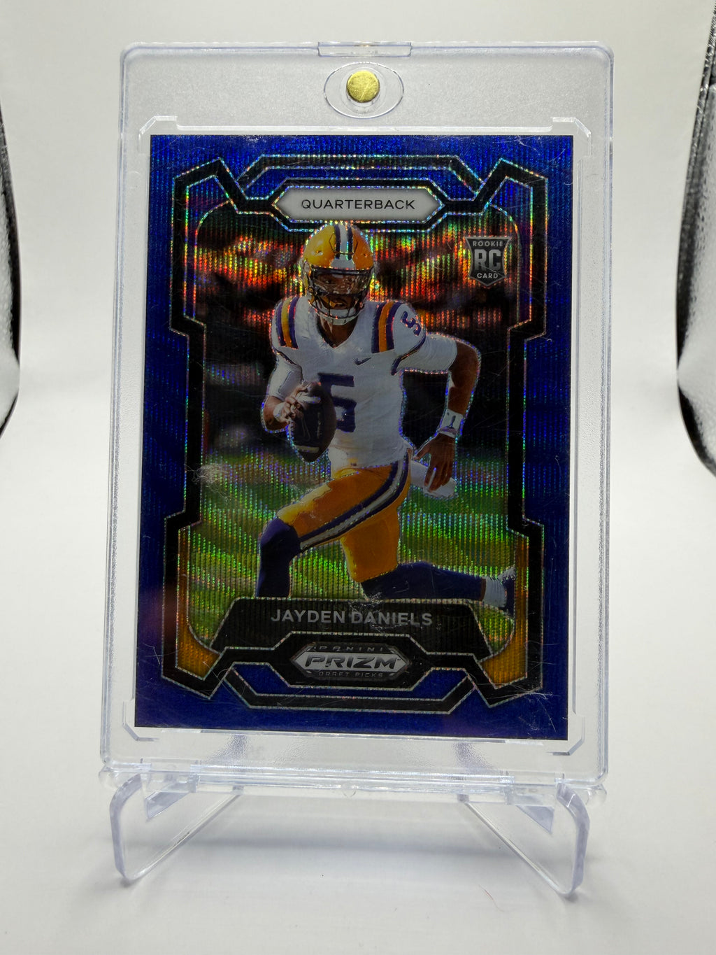 2024 Panini Prizm Draft Picks Jayden Daniels Blue Prizm Rookie Card #108