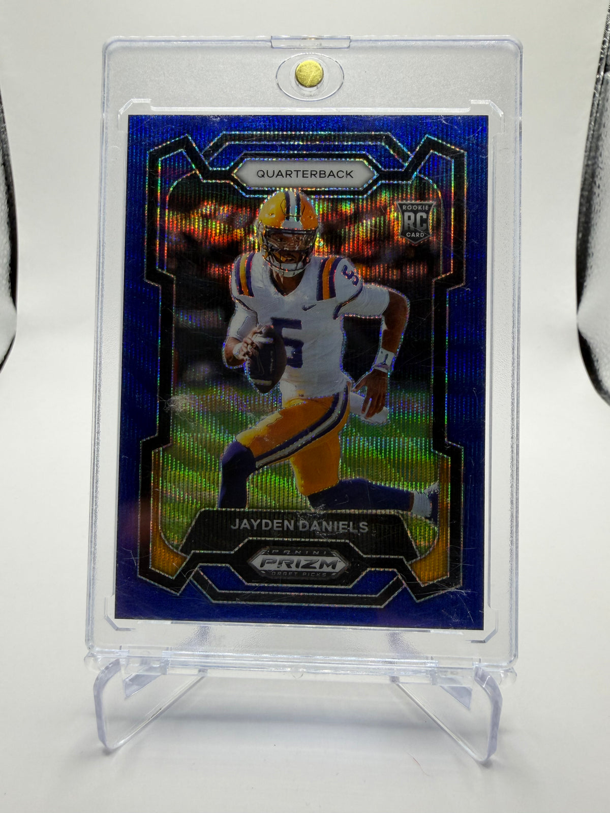 2024 Panini Prizm Draft Picks Jayden Daniels Blue Prizm Rookie Card #108