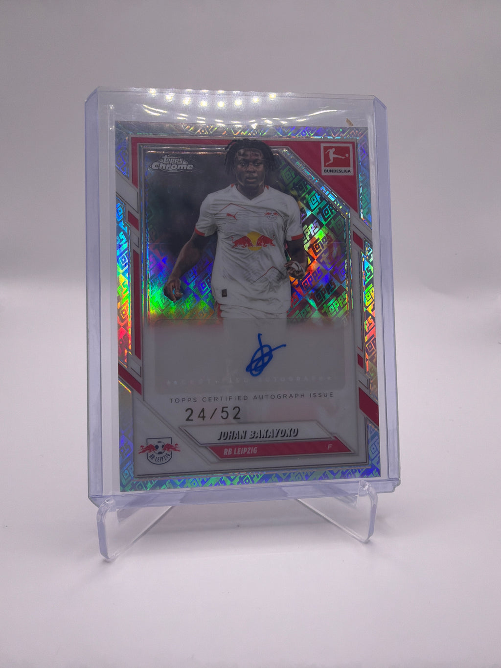 2025-26 Topps Chrome Bundesliga Johan Bakayoko Base Autograph Toppsfractor Parallel /52