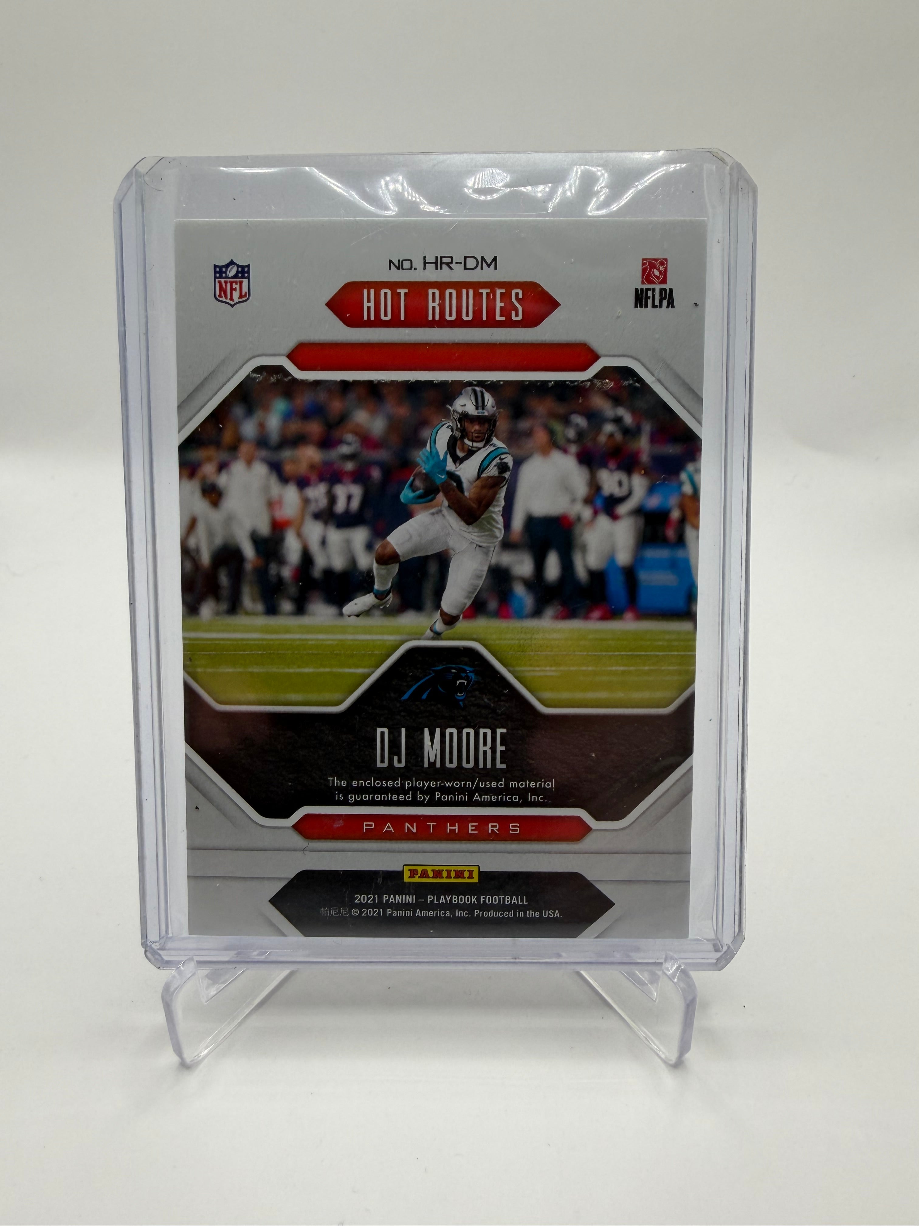2021 Panini Playbook Football Hot Routes D.J. Moore Prime Patch /25
