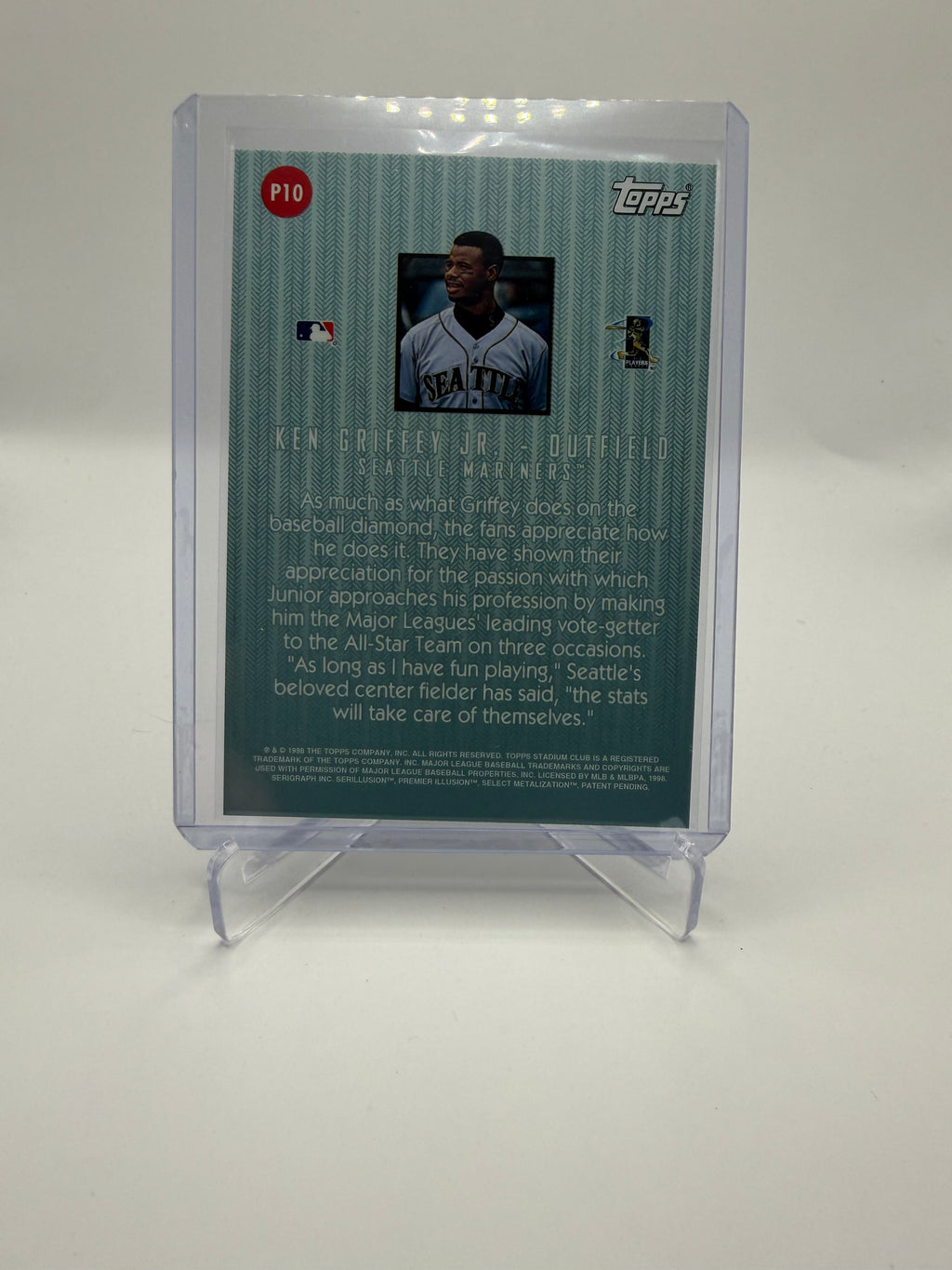 1998 Topps Stadium Club Playing With Passion Insert #P10 Ken Griffey Jr.