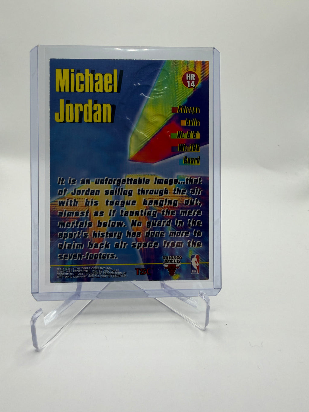 1997-98 Topps Stadium Club High Risers Holographic Foil Insert Michael Jordan #HR14