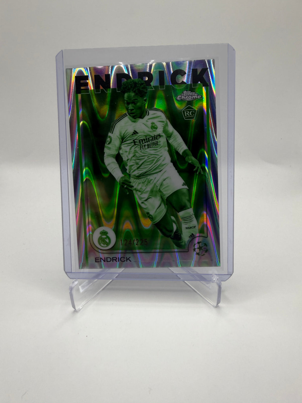 2024-25 Topps Chrome UEFA Club Competitions Endrick Rookie Night Vision #100 /225