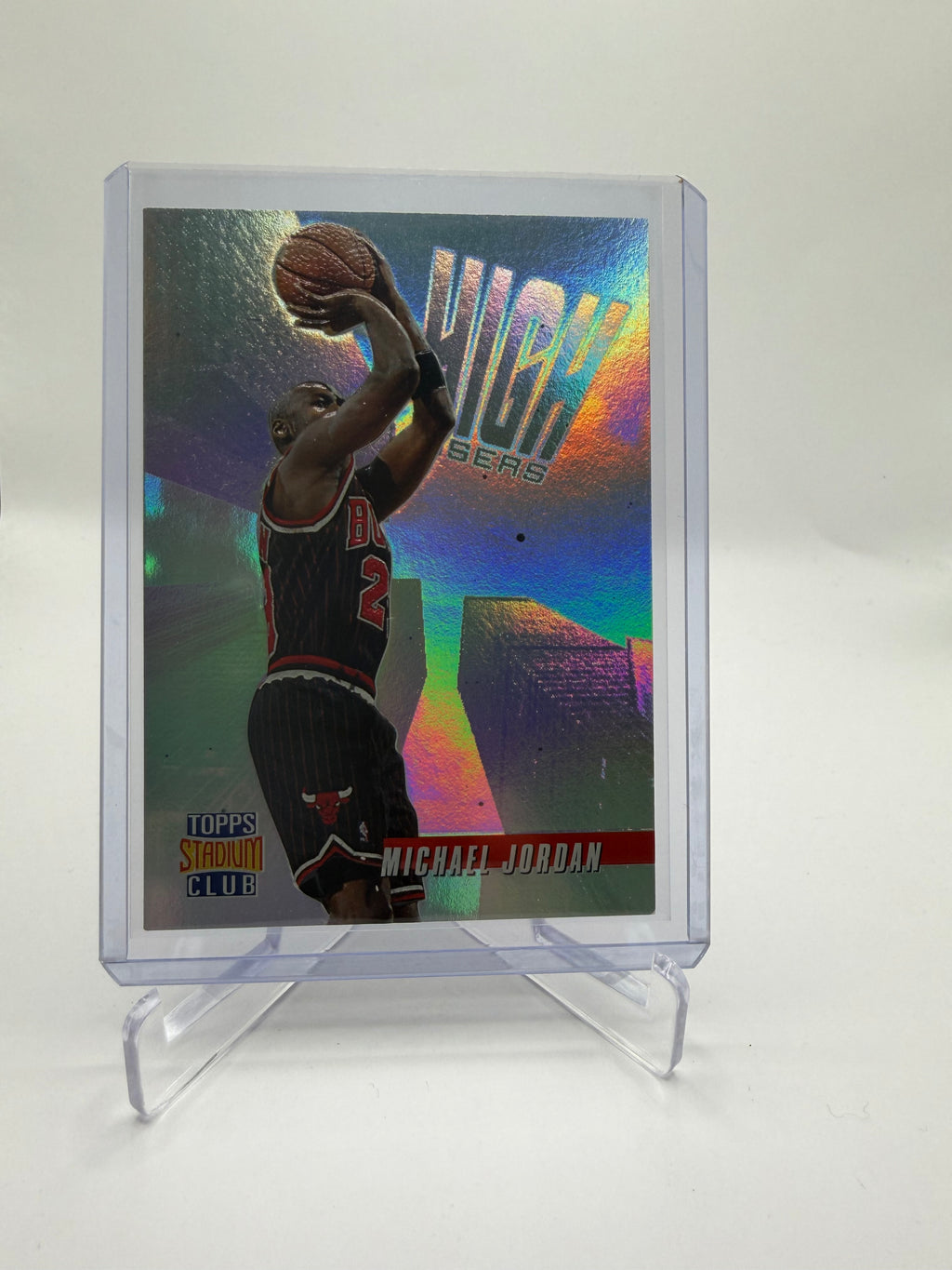 1997-98 Topps Stadium Club High Risers Holographic Foil Insert Michael Jordan #HR14