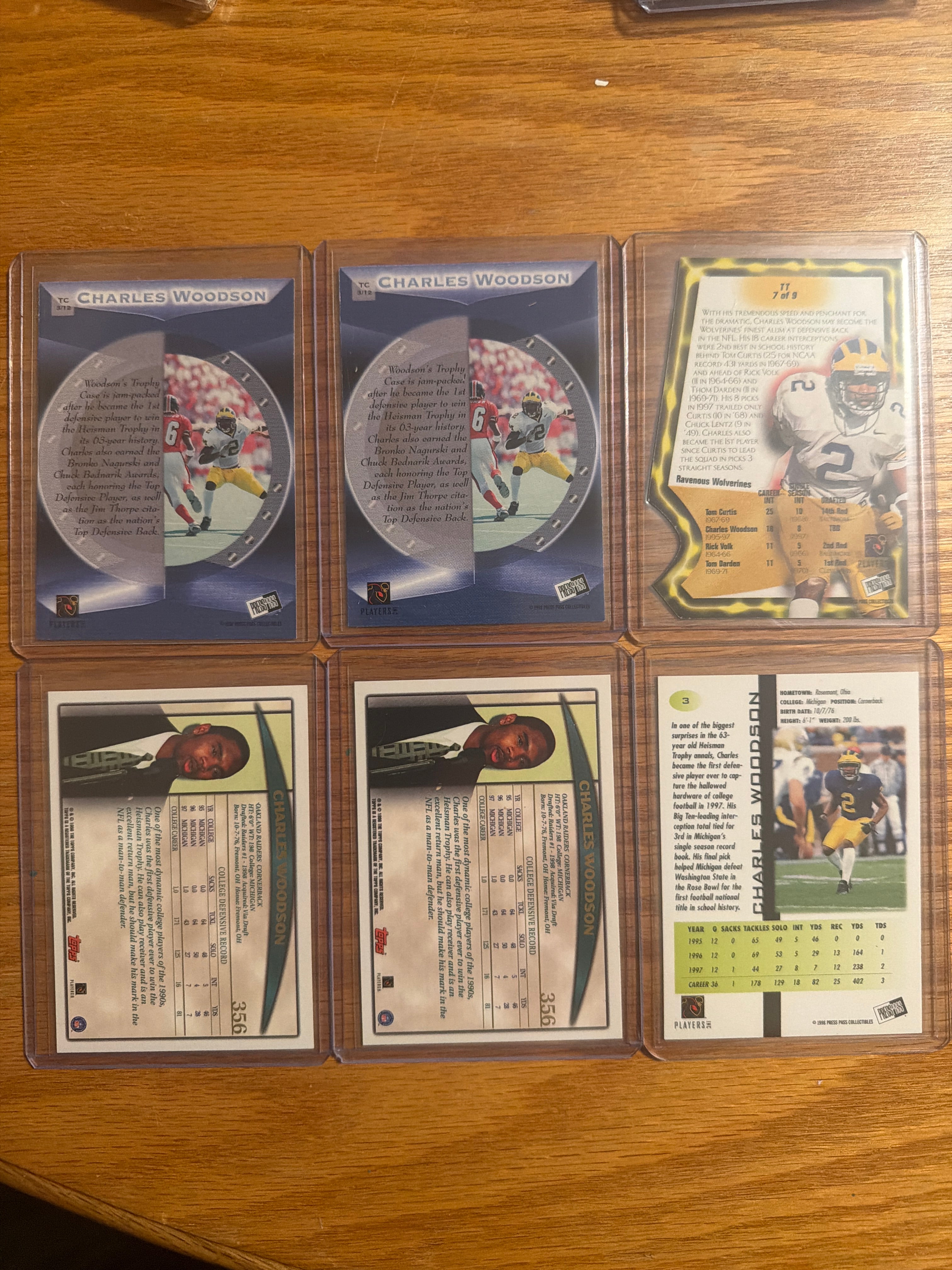 Charles Woodson Rookie Lot