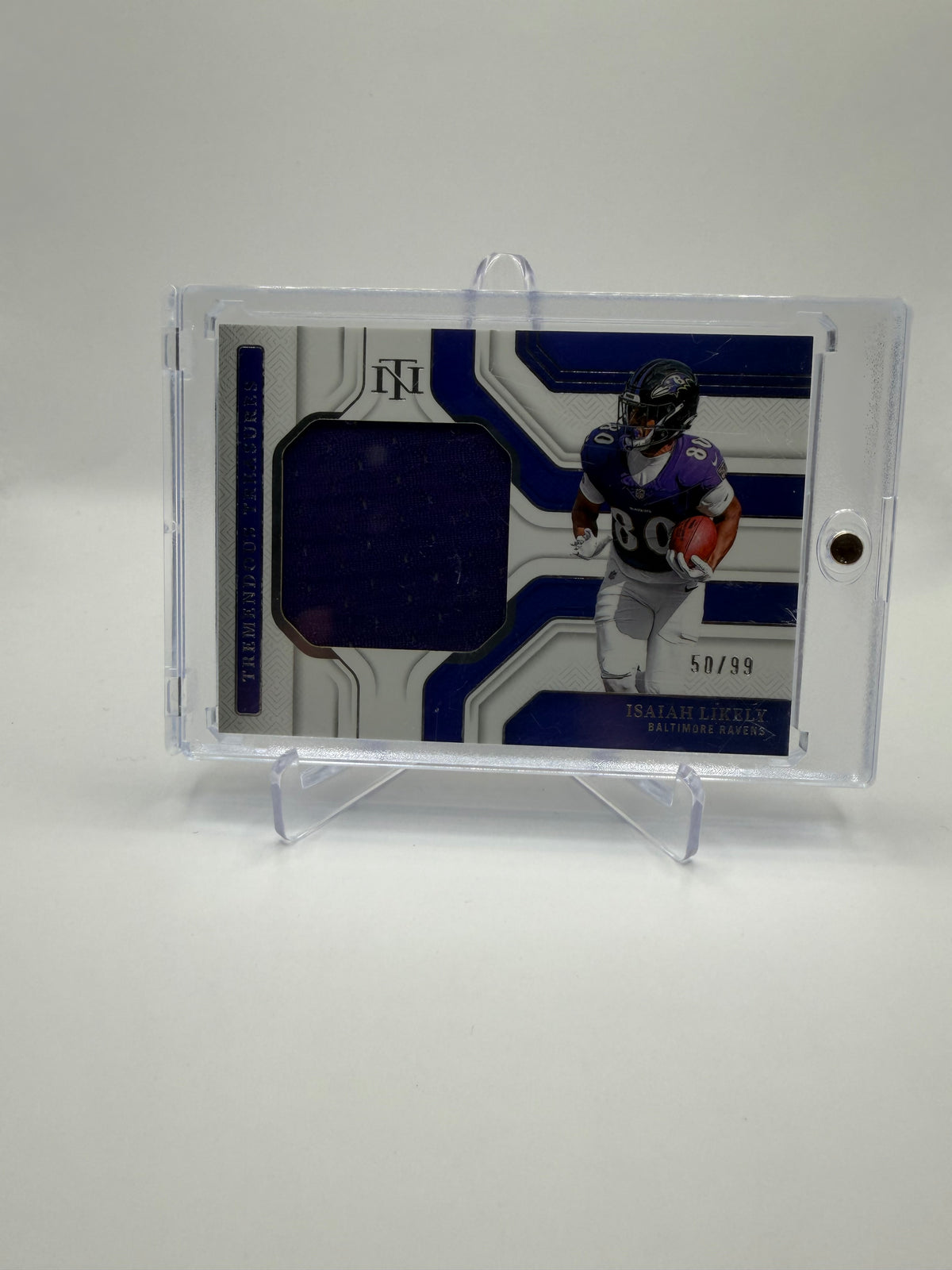 2024 Panini National Treasures Football Tremendous Treasures Materials Isaiah Likely #TTS-ILY /99