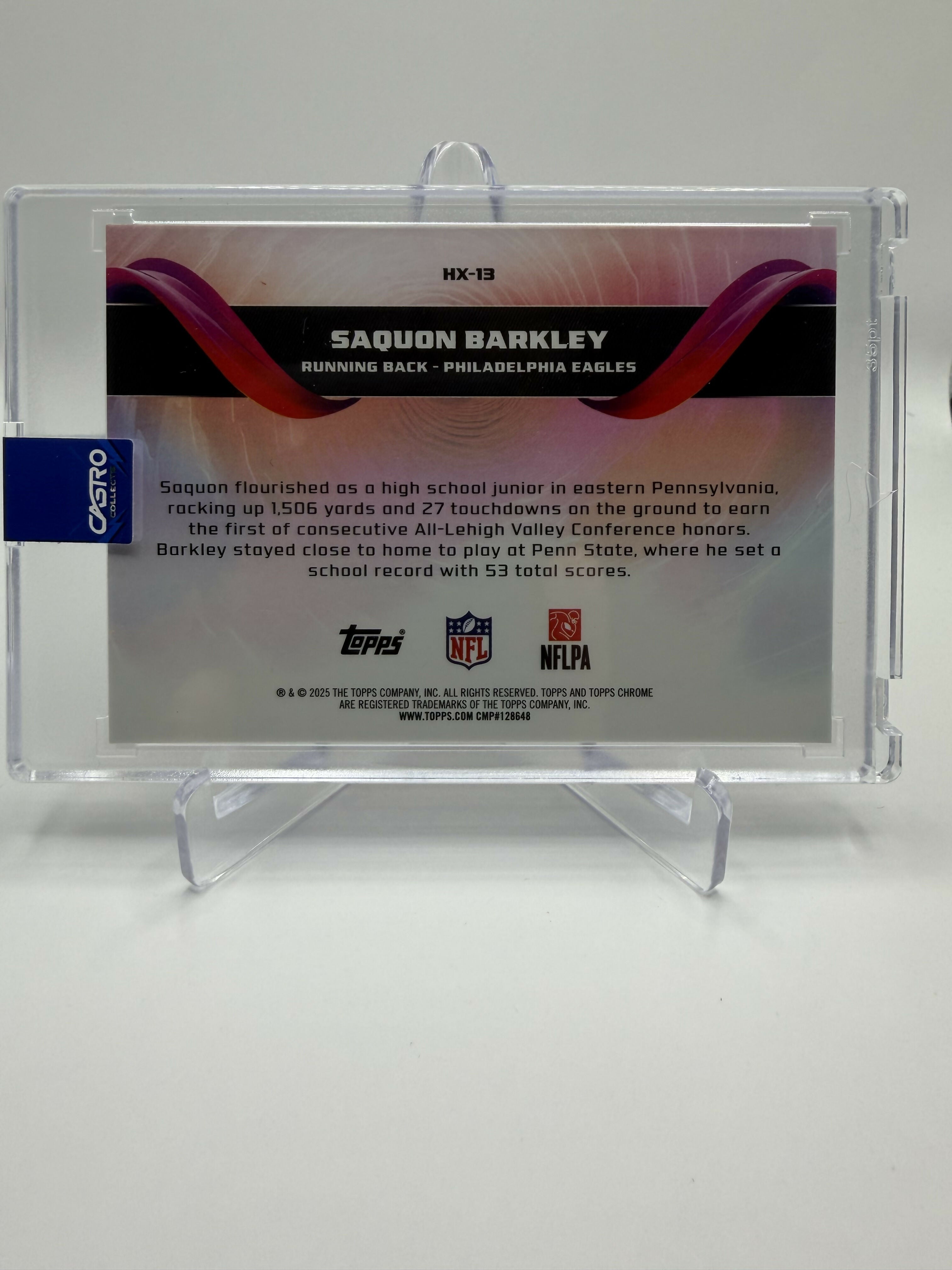 2025 Topps Chrome Football Saquon Barkley Helix