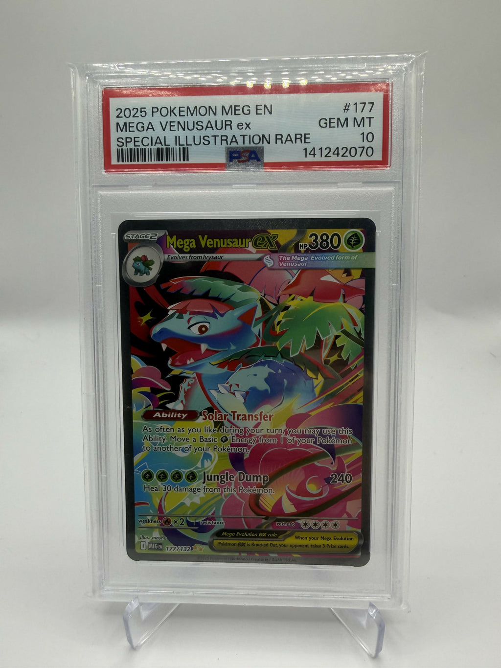 Bulbasaur, Ivysaur , Venasaur Mega Evolutions IR Full Art PSA 10 Set