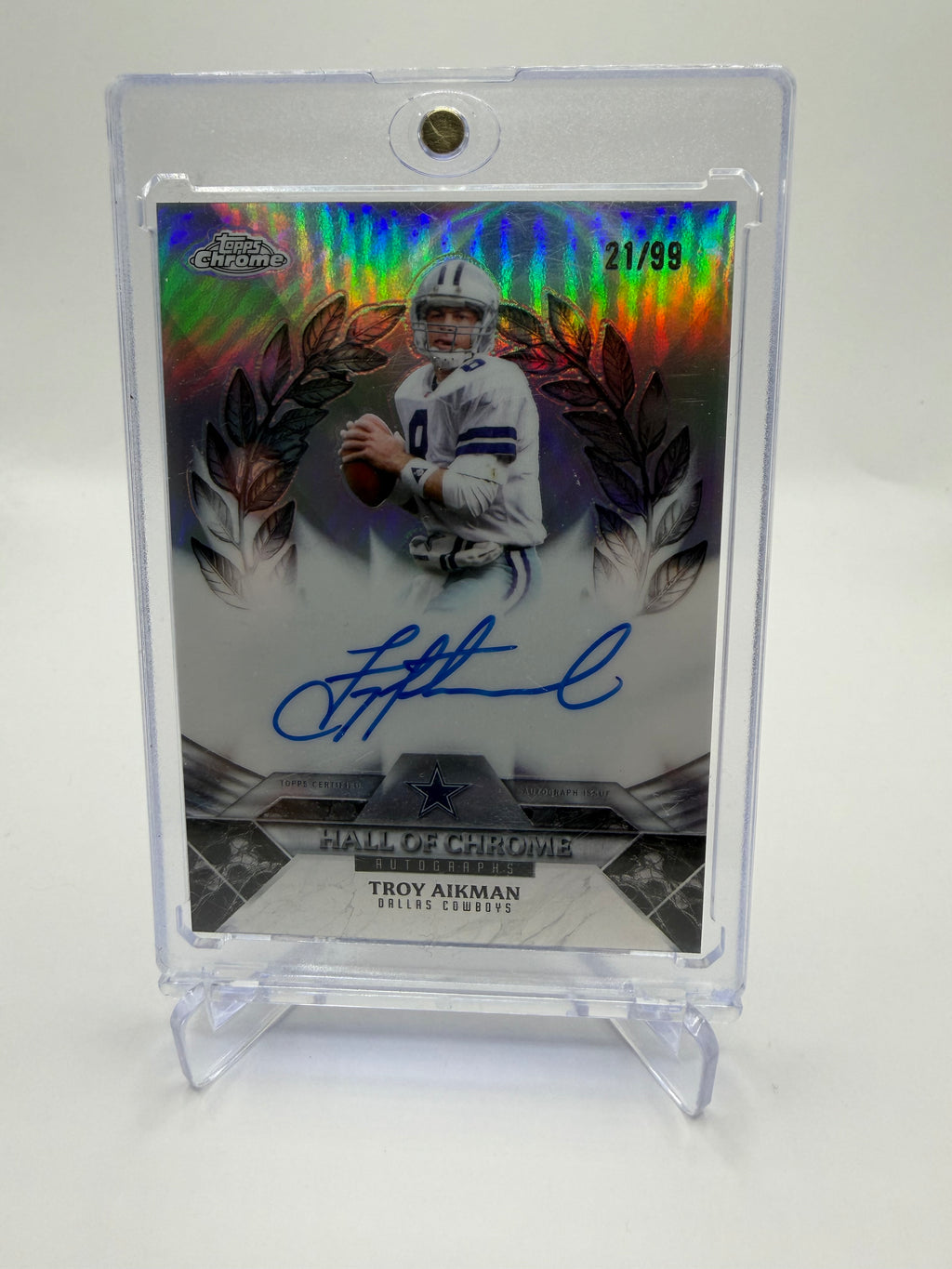 2025 Topps Chrome Football Troy Aikman Hall of Chrome Autographs #HOCA-TA /99