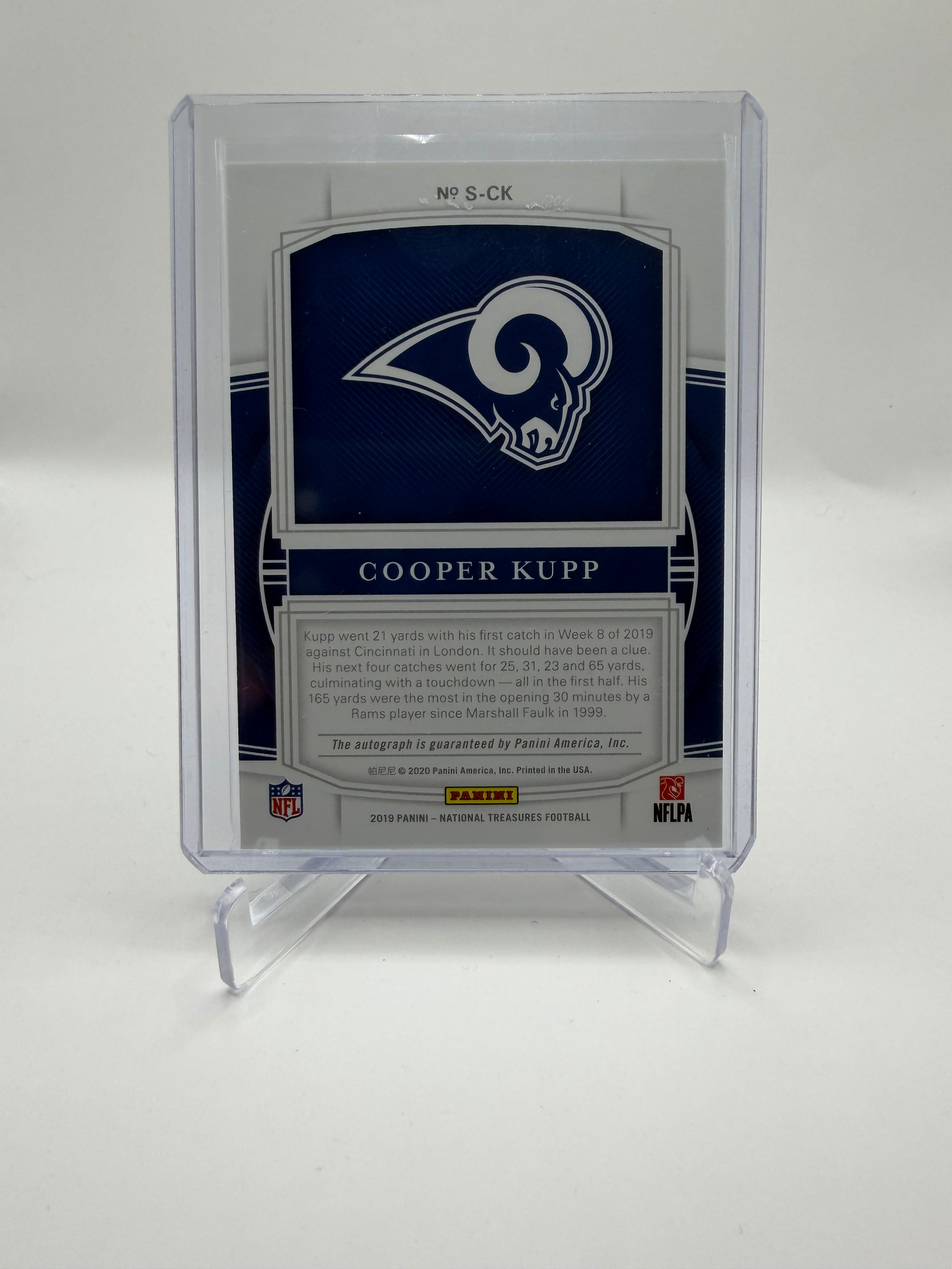 2019 Panini National Treasures Football Cooper Kupp Signatures Autograph /49