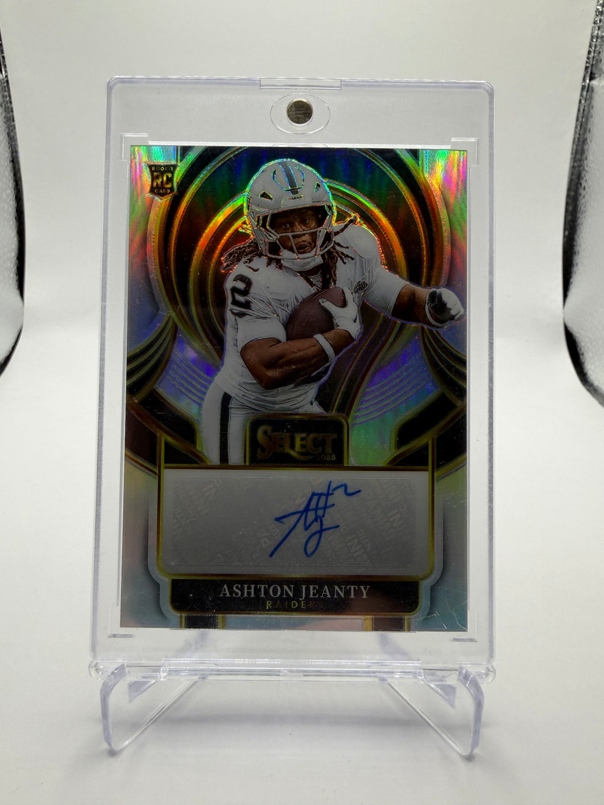 2025 Panini Select Football Ashton Jeanty Signatures Prizm Rookie Auto #SIP-ASJ