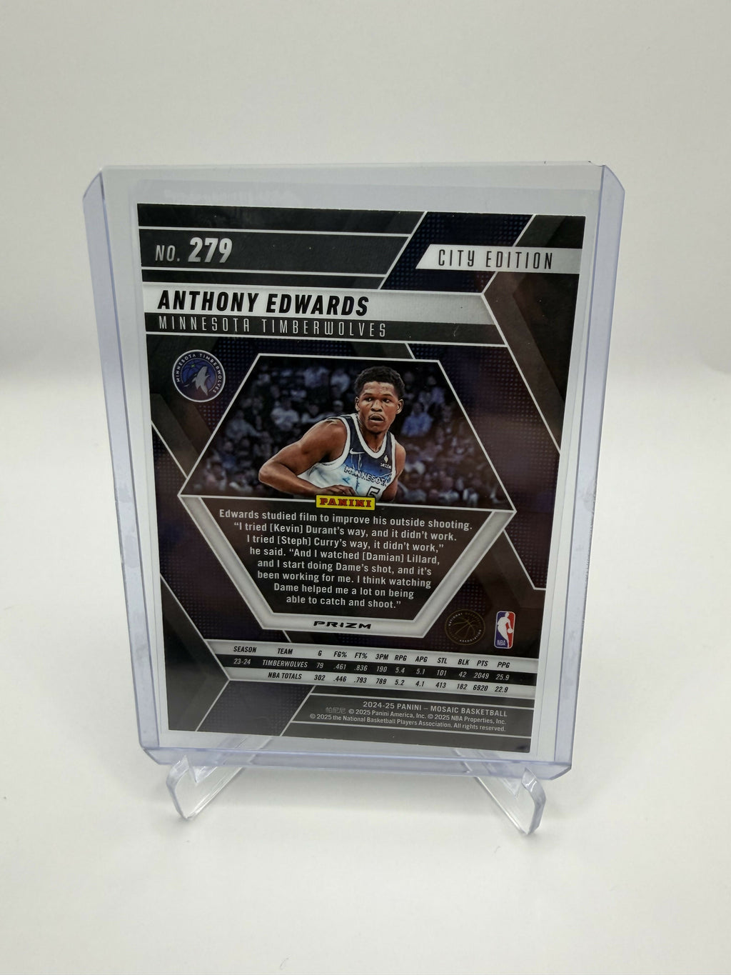 2024-2025 Panini Mosaic Anthony Edwards Genesis City Edition