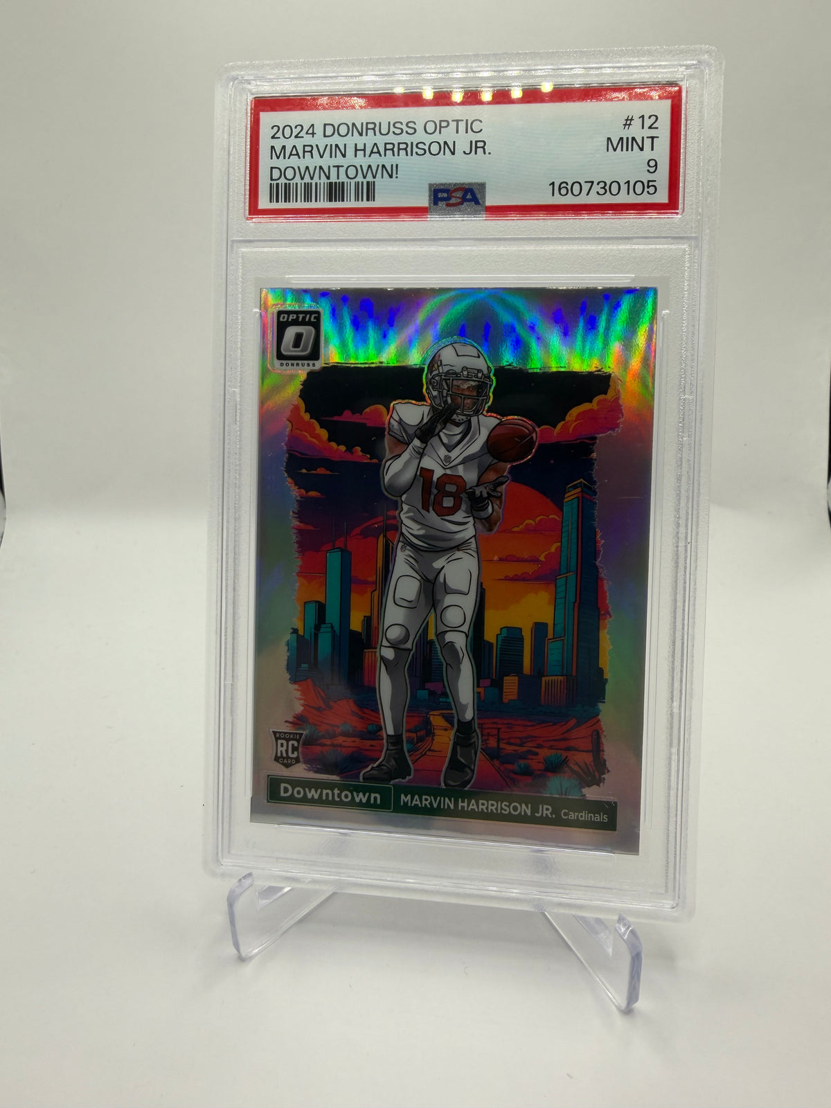 2024 Donruss Optic Football Downtown! Marvin Harrison Jr. Rookie #12 PSA 9