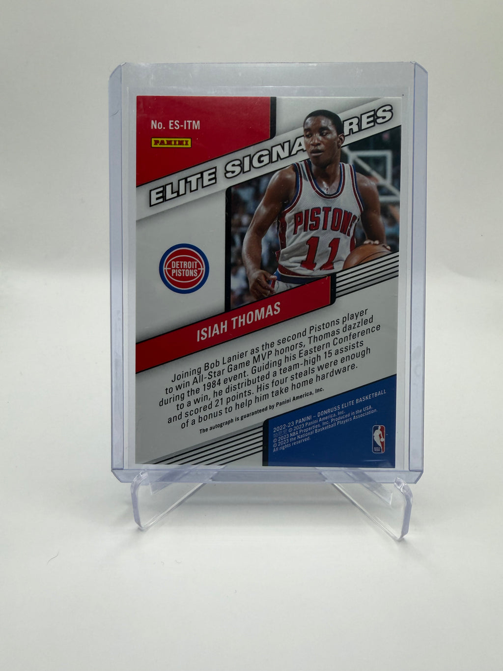 2022-23 Panini Donruss Elite Isiah Thomas Elite Signatures Autograph Gold #ES-ITM /10