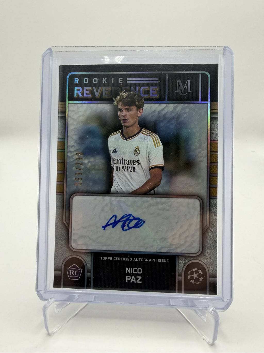 2023-2024 Topps Museum Nico Paz Rookie Reverence Auto /299