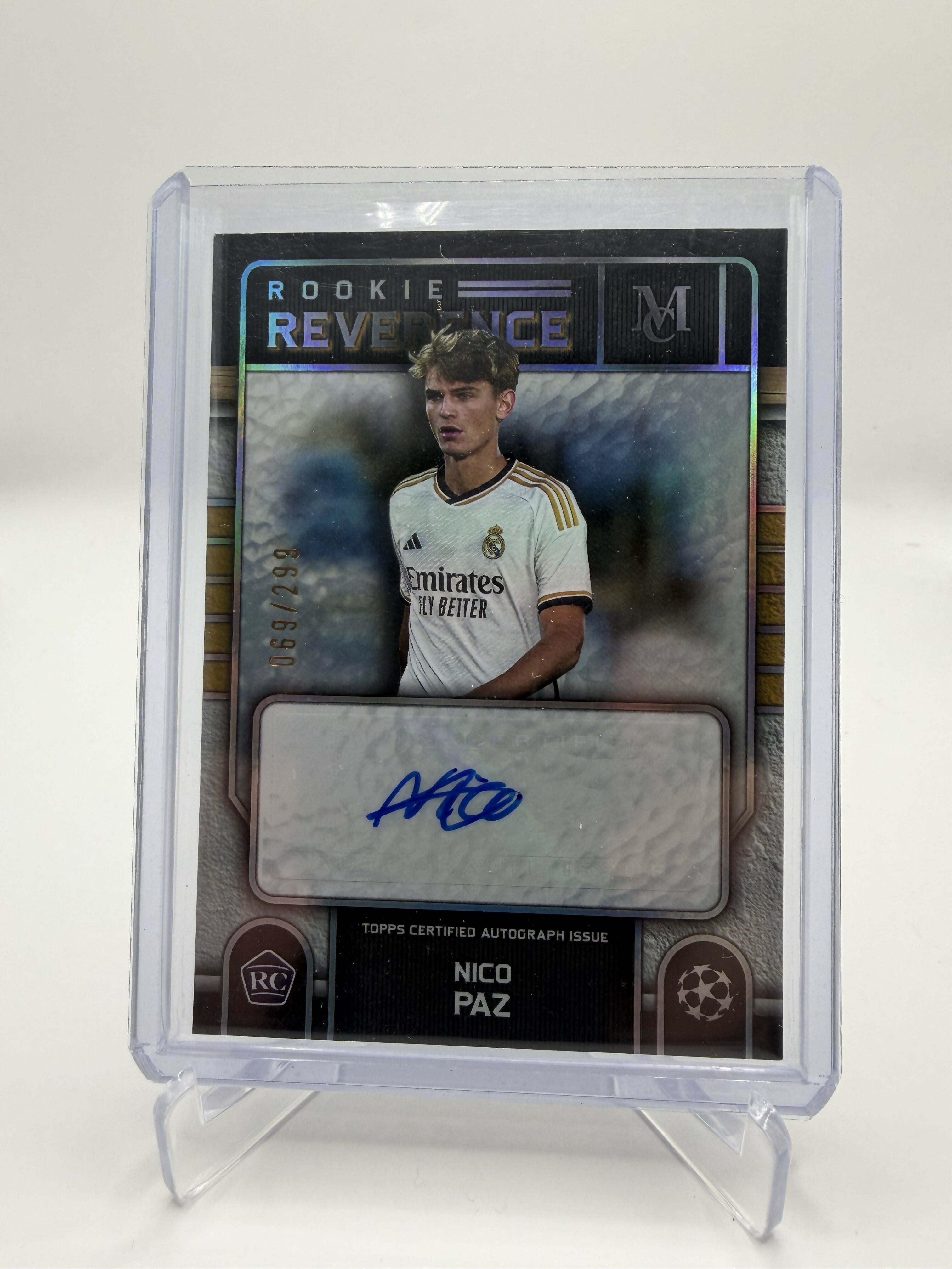 2023-2024 Topps Museum Nico Paz Rookie Reverence Auto /299