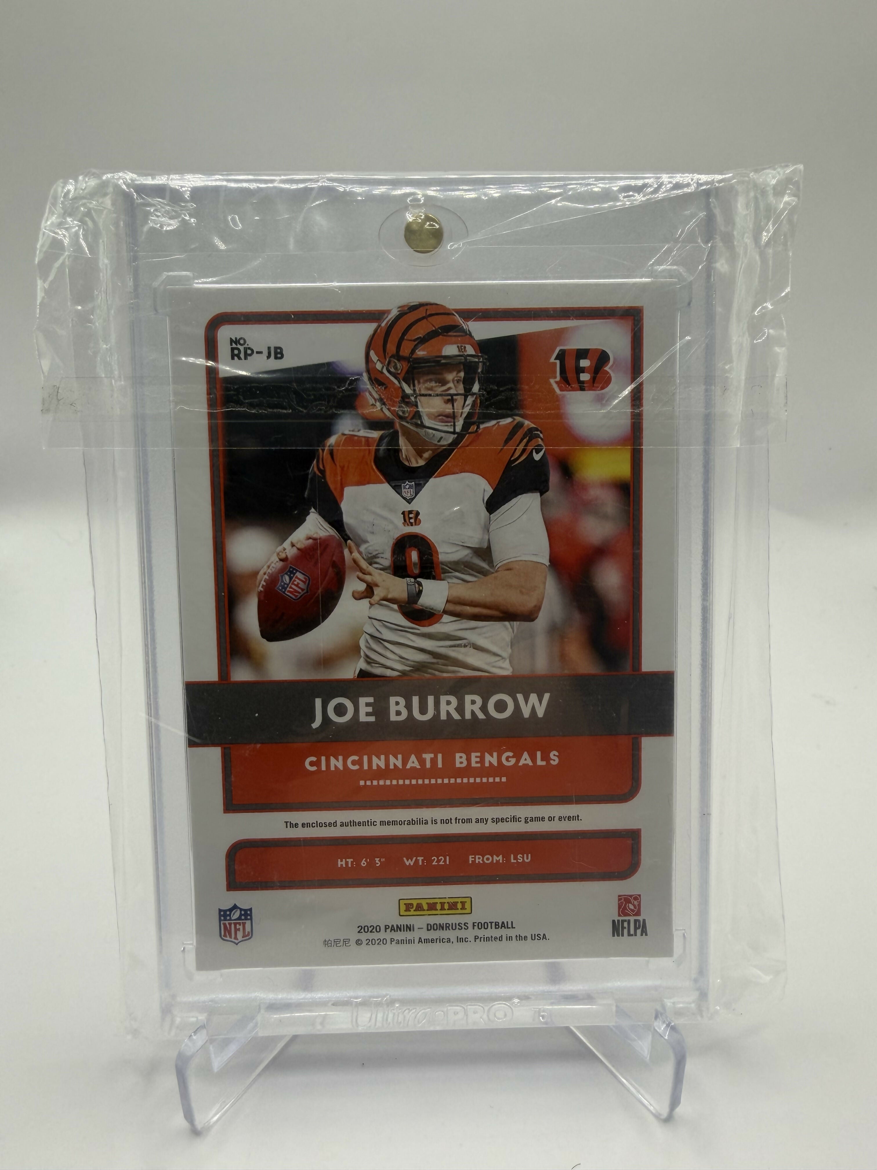 2020 Panini Donruss Joe Burrow Rookie Phenoms Patch