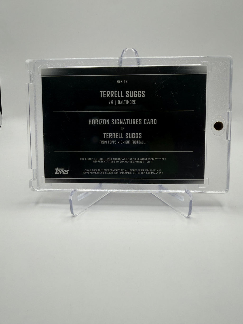 2024 Topps Midnight Football Horizon Signatures Terrell Suggs Autograph
