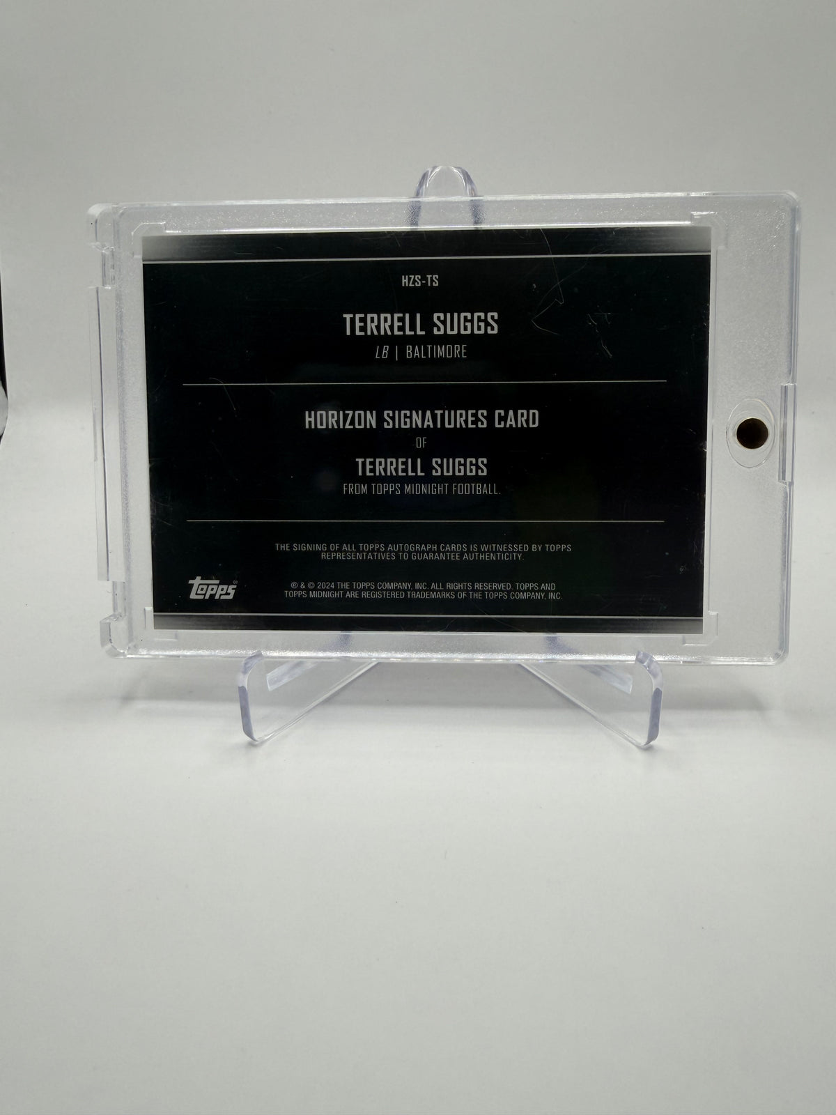 2024 Topps Midnight Football Horizon Signatures Terrell Suggs Autograph