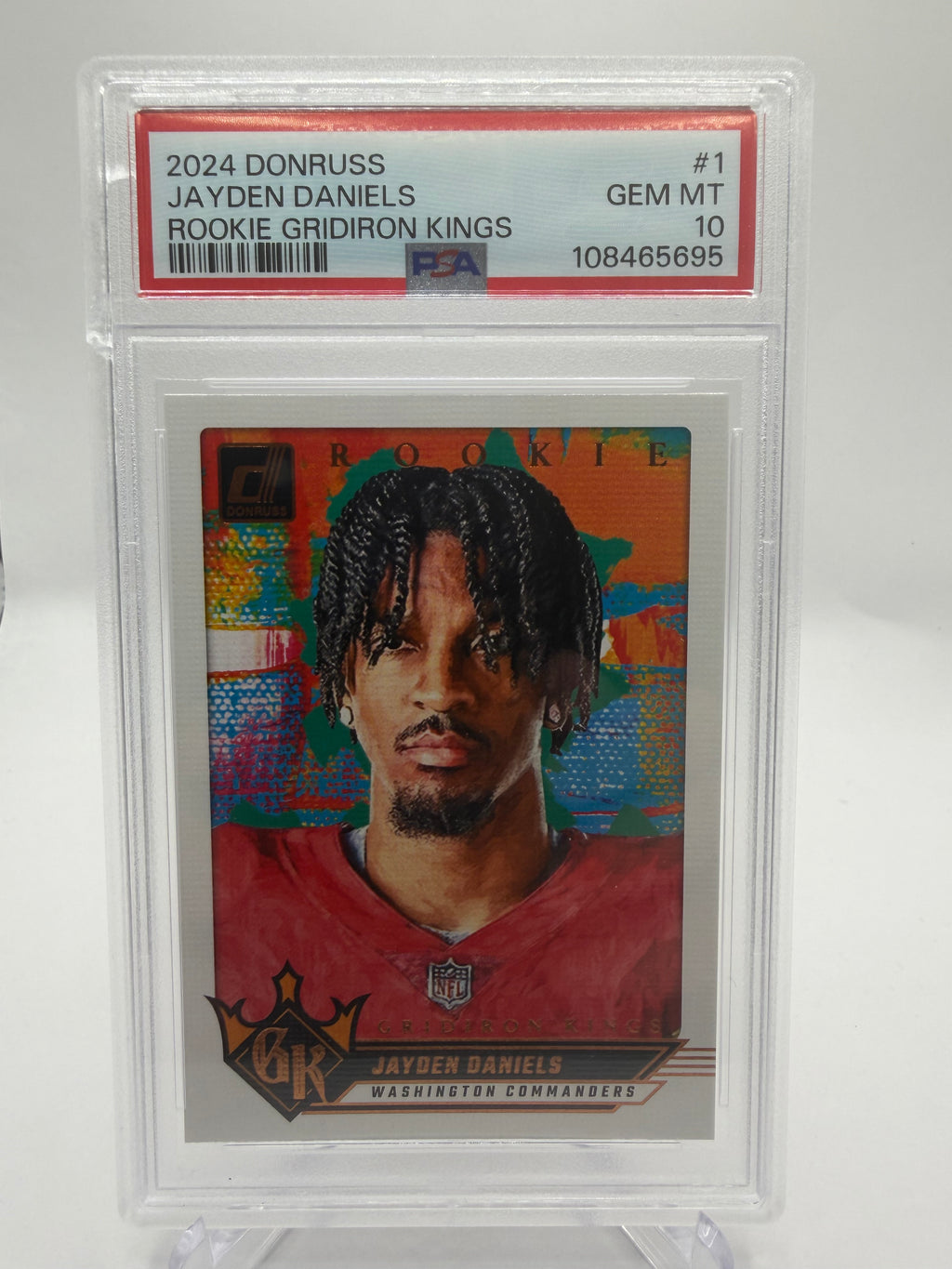 2024 Donruss Football Rookie Gridiron Kings Jayden Daniels #1 PSA 10 Base Insert