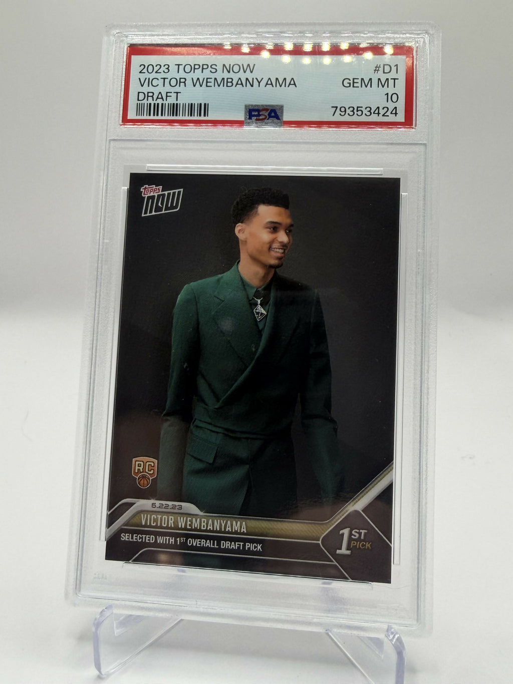 2023 Topps Now Victor Wembanyama Draft Psa 10