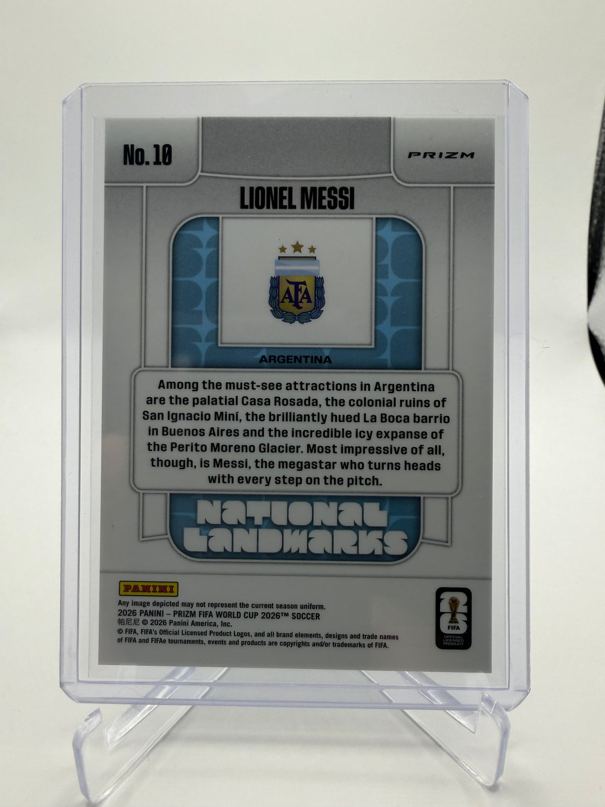 2026 Panini Prizm FIFA World Cup Lionel Messi National Landmarks #10