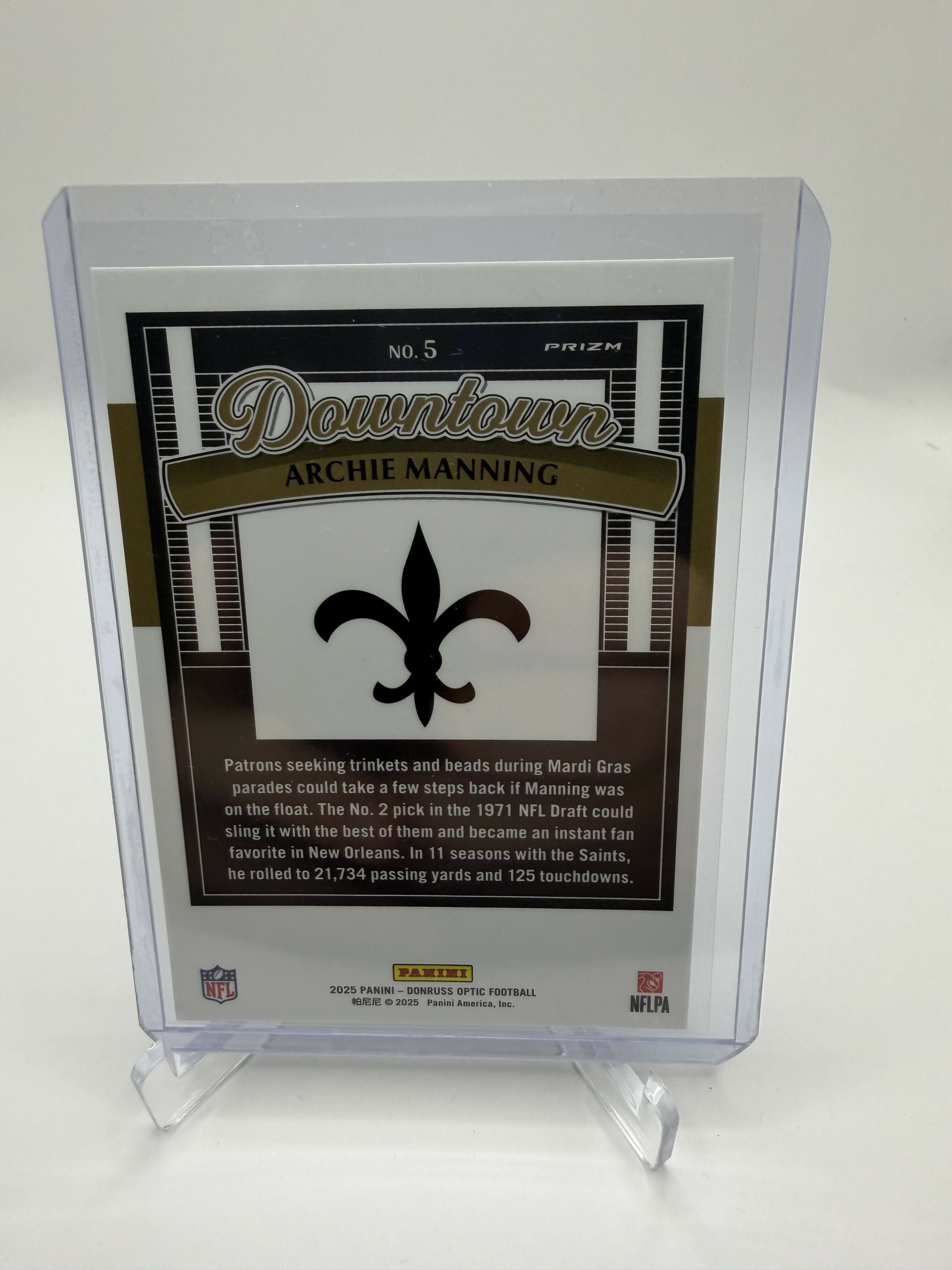 2025 Panini Optic Archie Manning Downtown
