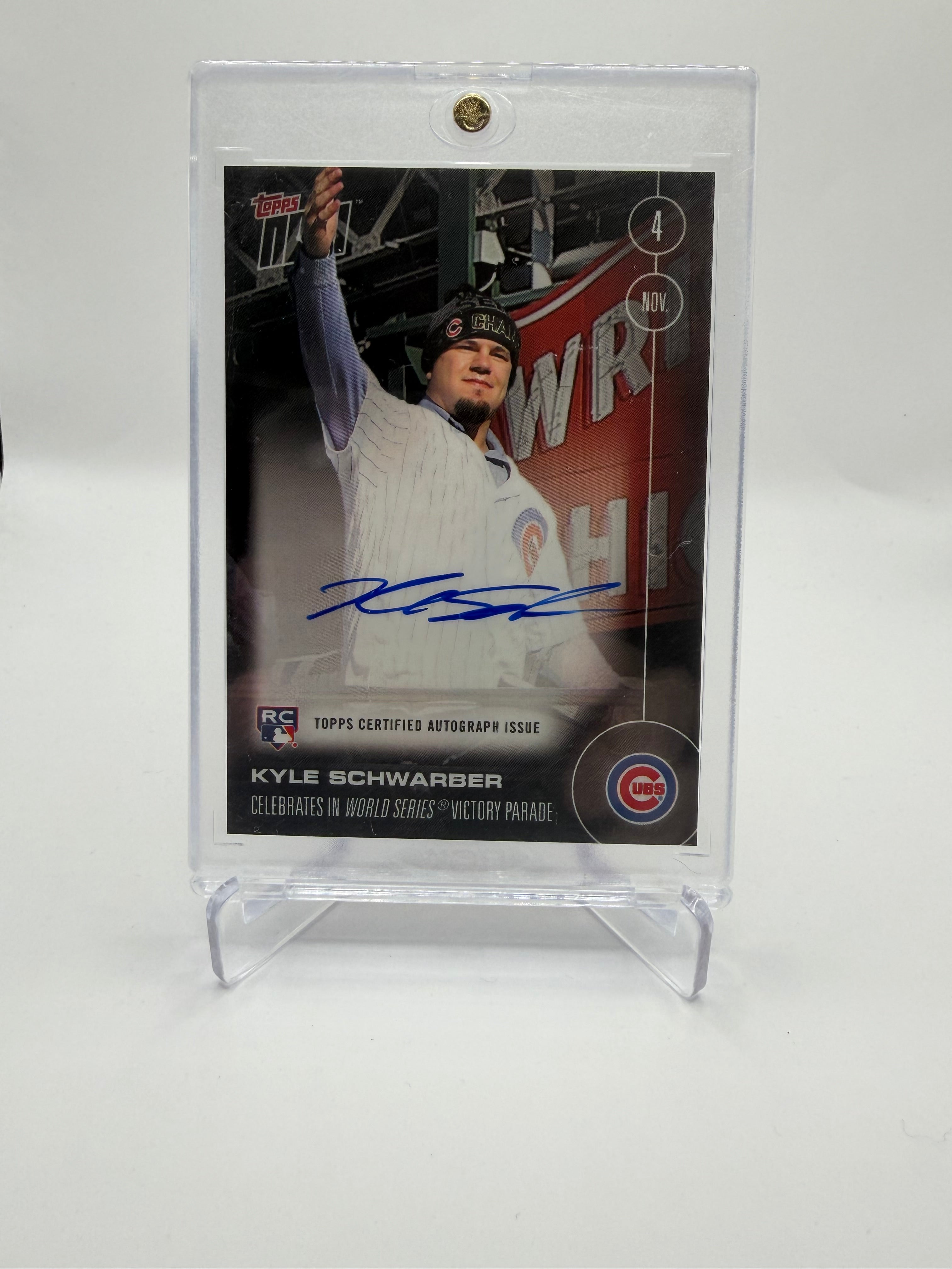 2016 Topps Now Kyle Schwarber Rookie Certified Autograph Issue World Series Victory Parade #OS-5C /99