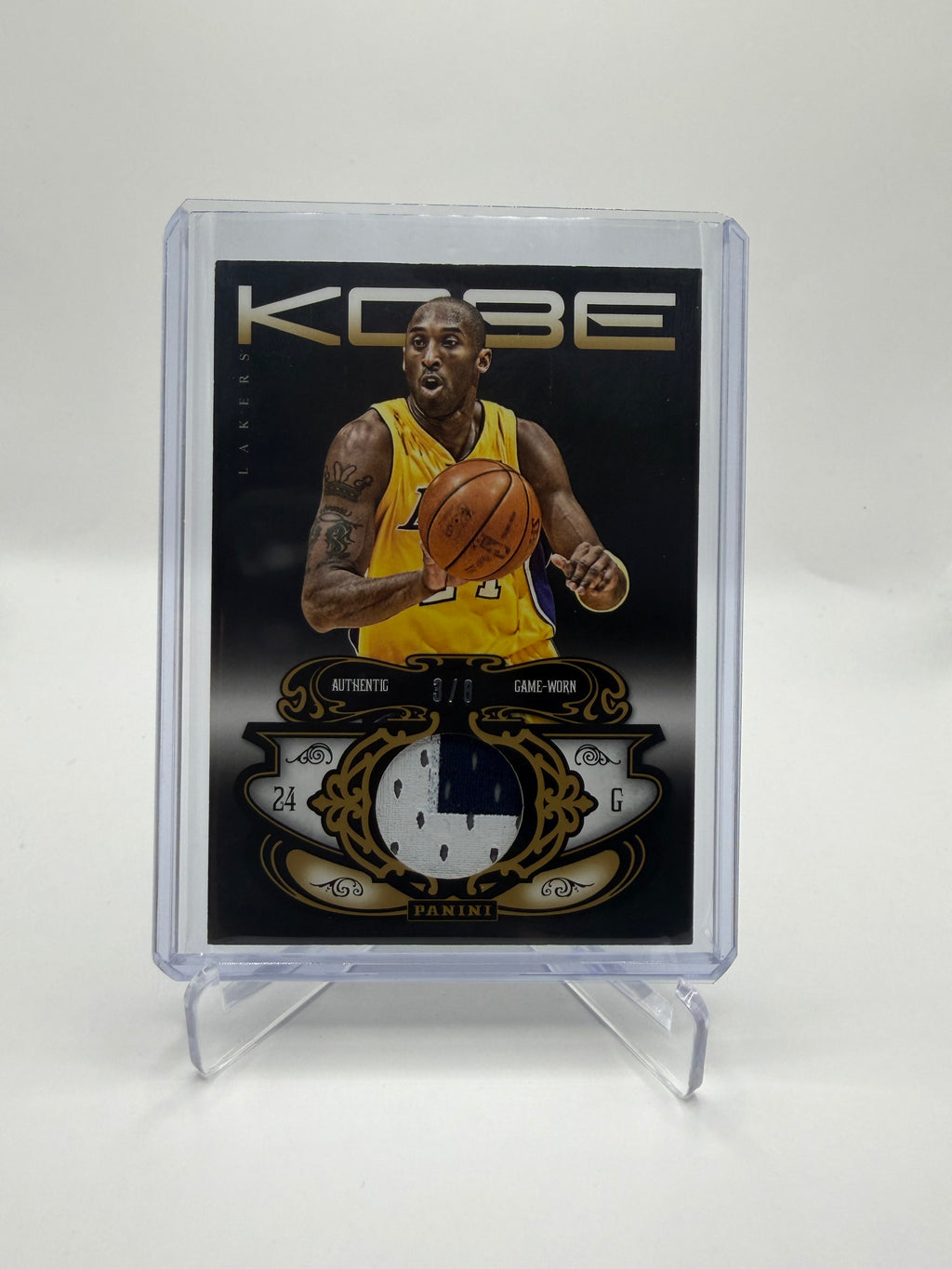 2012-13 Panini Kobe Anthology Kobe Bryant Authentic Game-Worn Prime Patch #34 /8