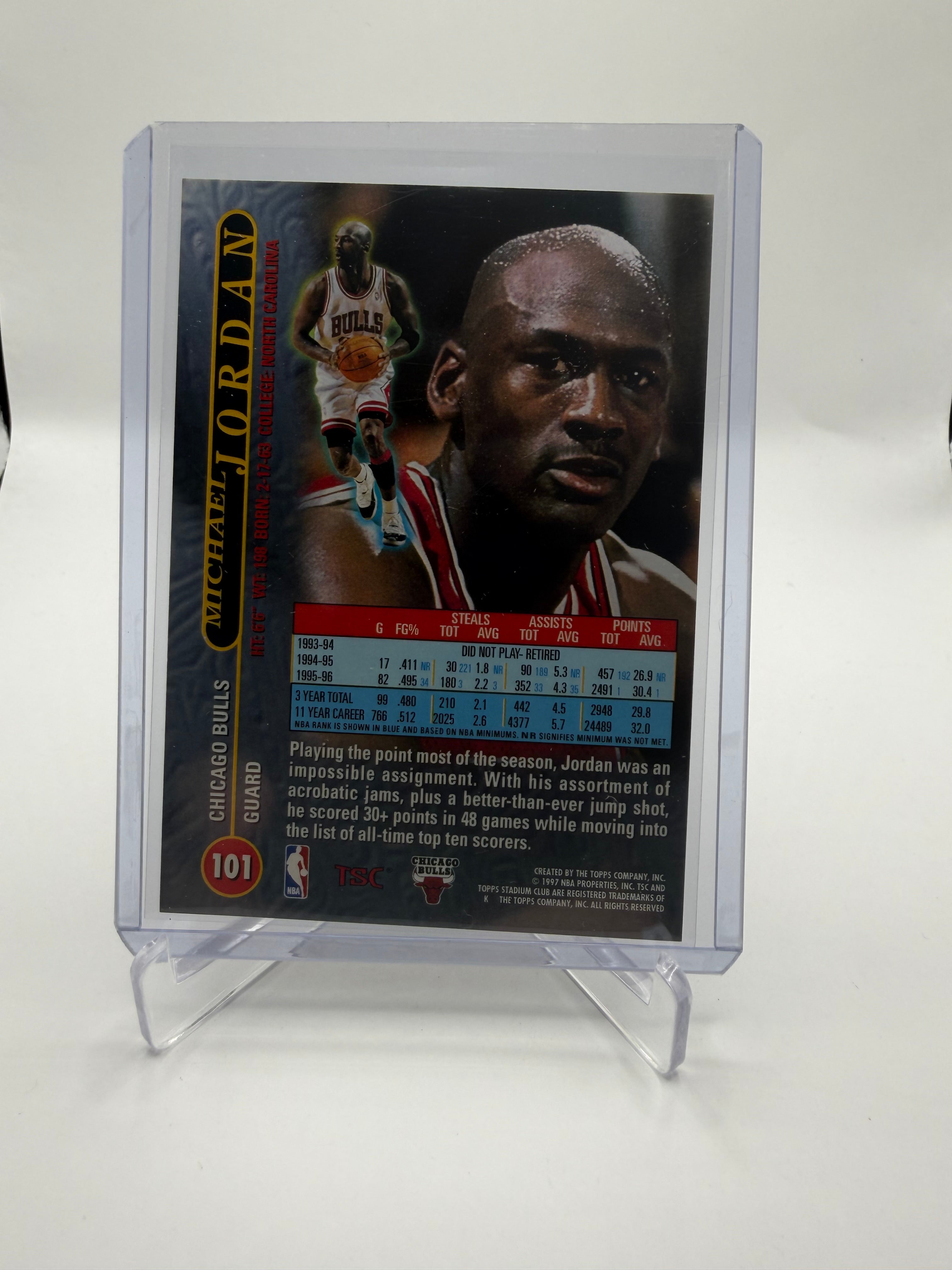 1997-98 Topps Stadium Club Base #101 Michael Jordan