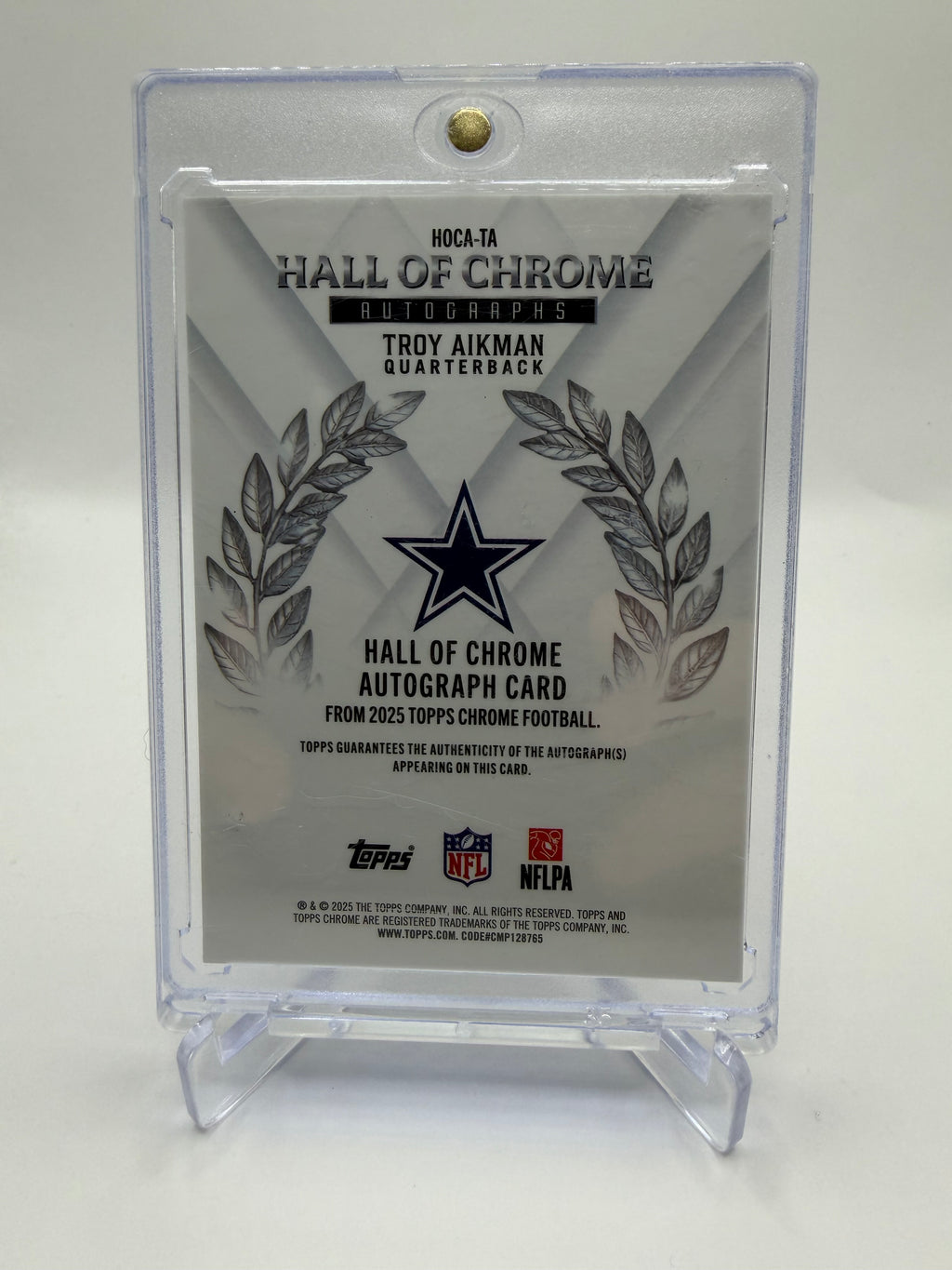 2025 Topps Chrome Football Troy Aikman Hall of Chrome Autographs #HOCA-TA /99