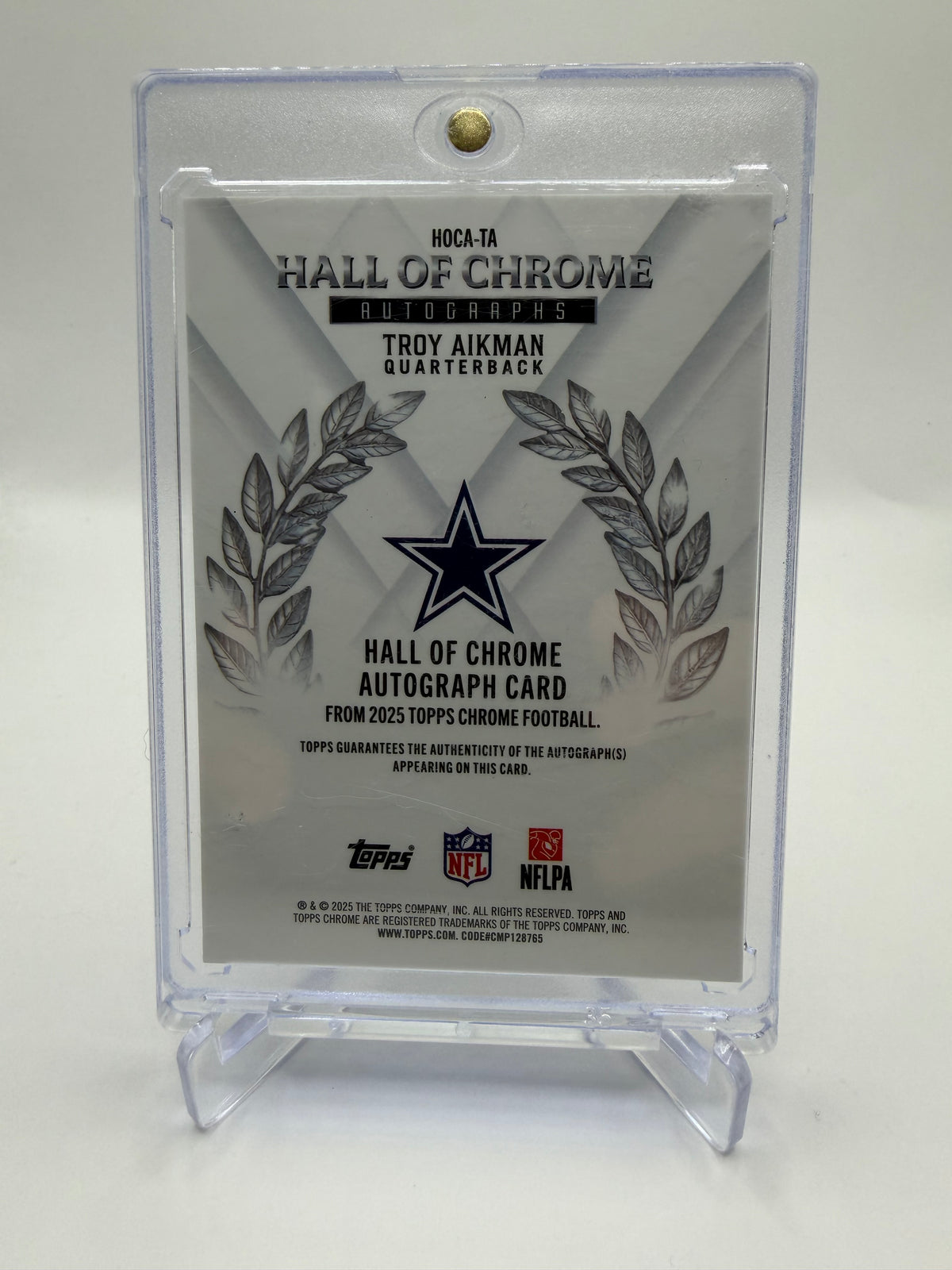 2025 Topps Chrome Football Troy Aikman Hall of Chrome Autographs #HOCA-TA /99
