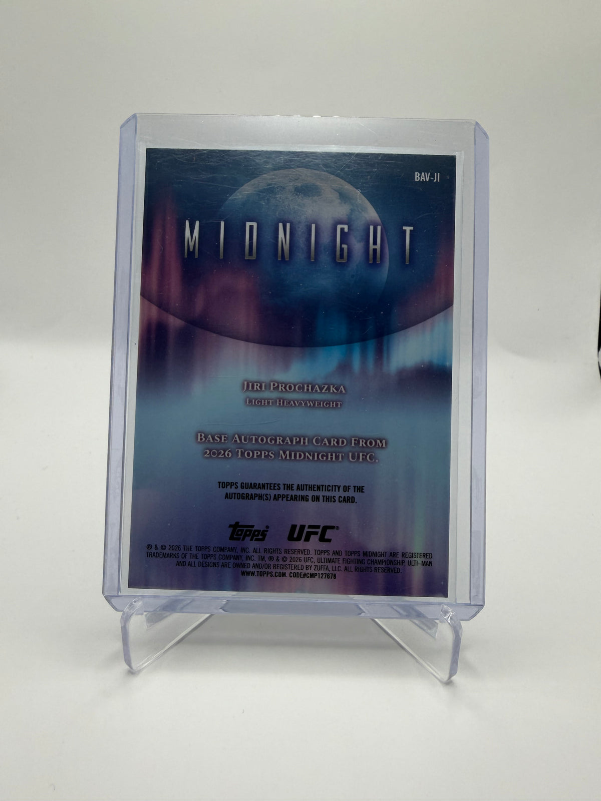 2026 Topps Midnight UFC Jiri Prochazka Base Autograph /99