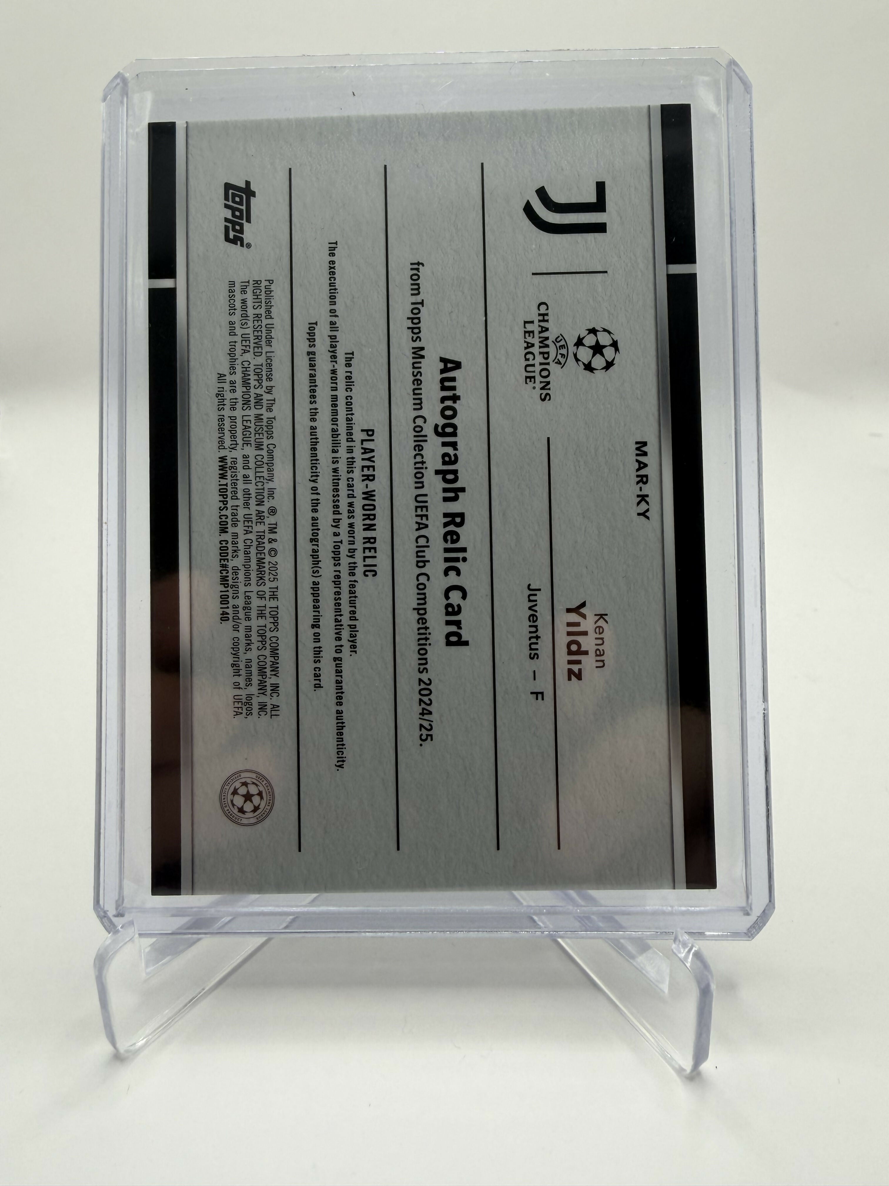 2024-2025 Topps Museum Kenan Yildiz Patch Auto /199