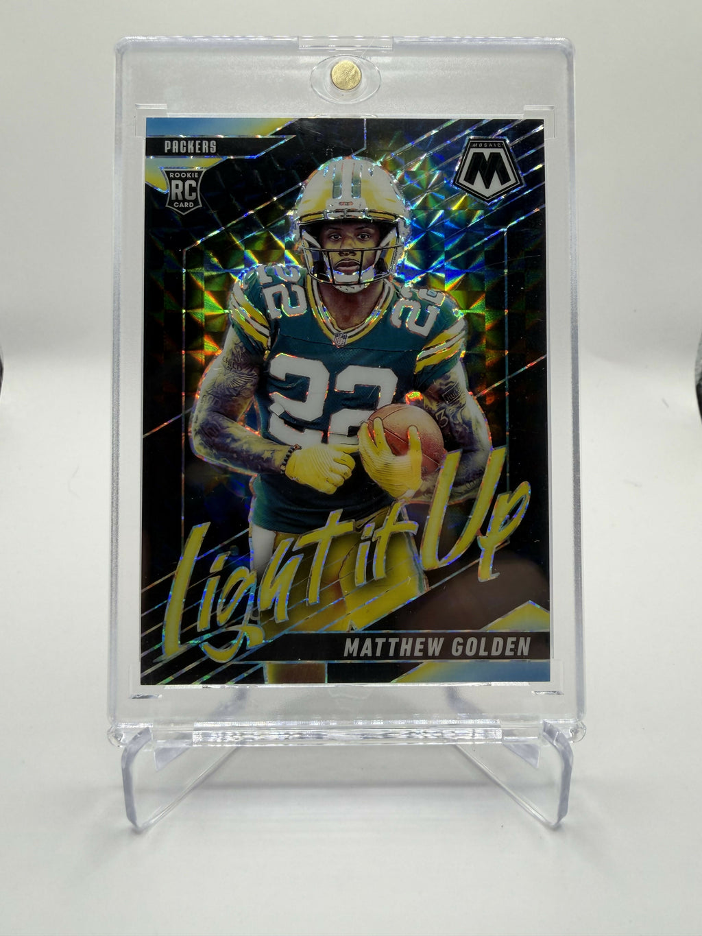 2025 Panini Mosaic Matthew Golden Light it Up Black 1/1
