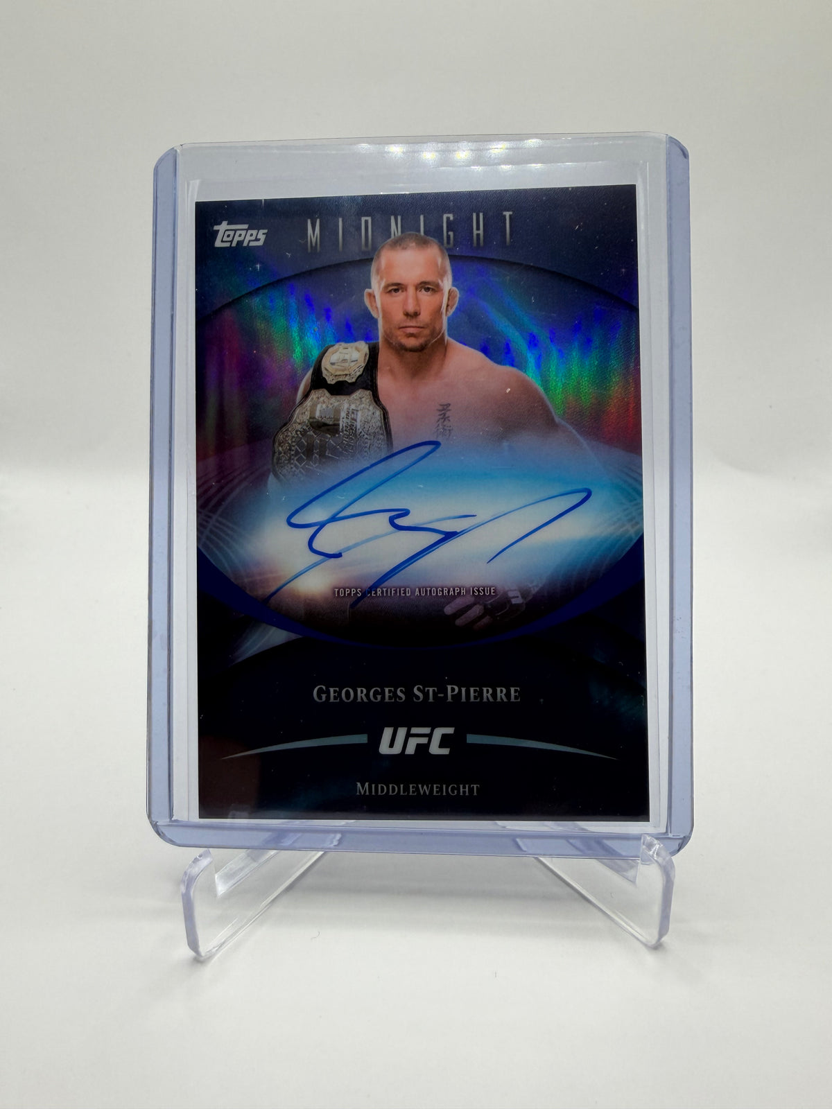 2026 Topps Midnight UFC Georges St-Pierre Base Autograph #BAV-GS